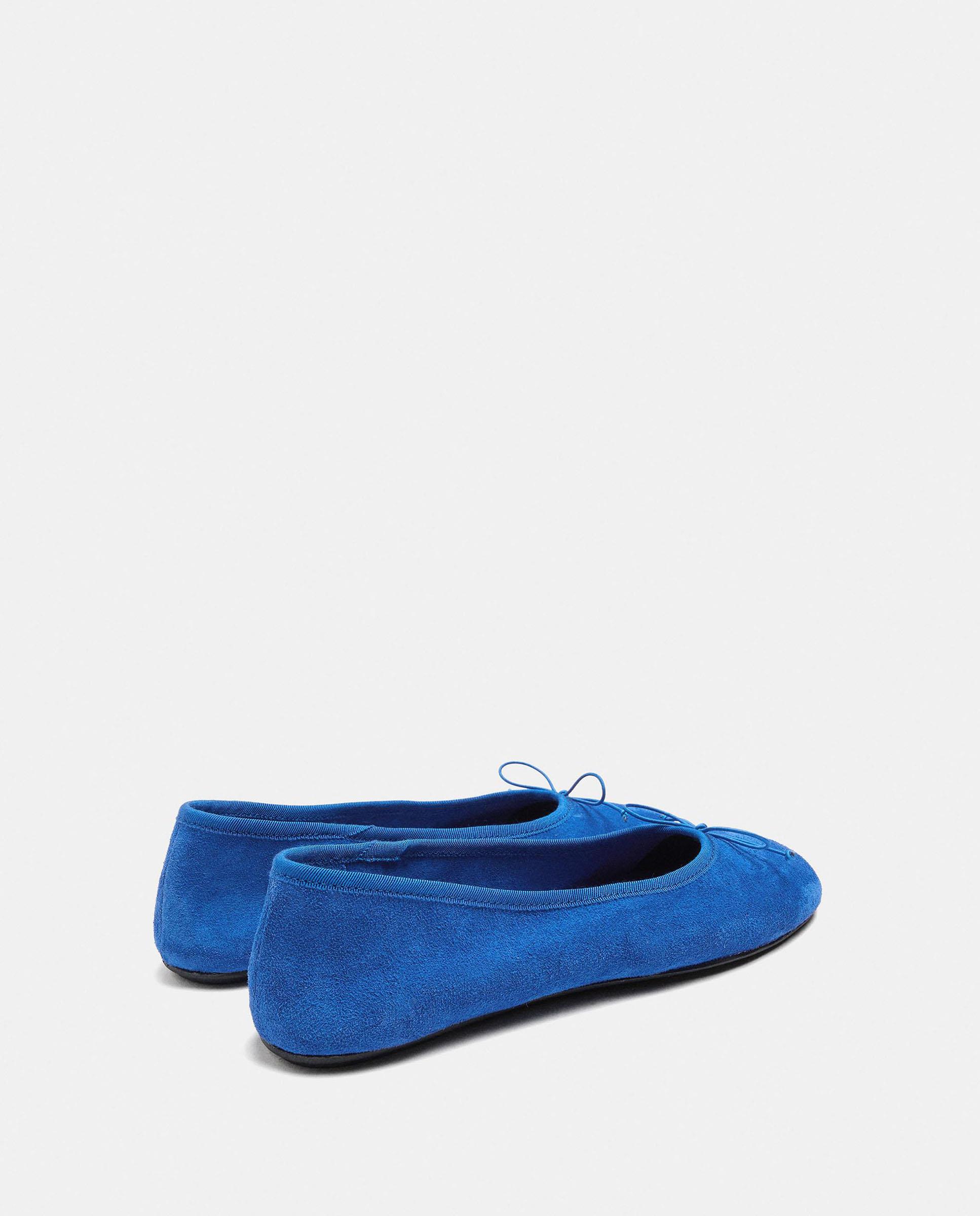 Bailarinas planas de mujer con pespuntes en liso - Parfois - Azul Azul-4