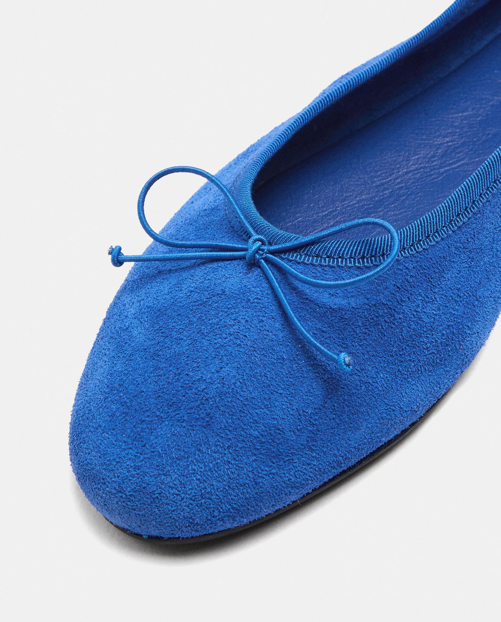Bailarinas planas de mujer con pespuntes en liso - Parfois - Azul Azul-5