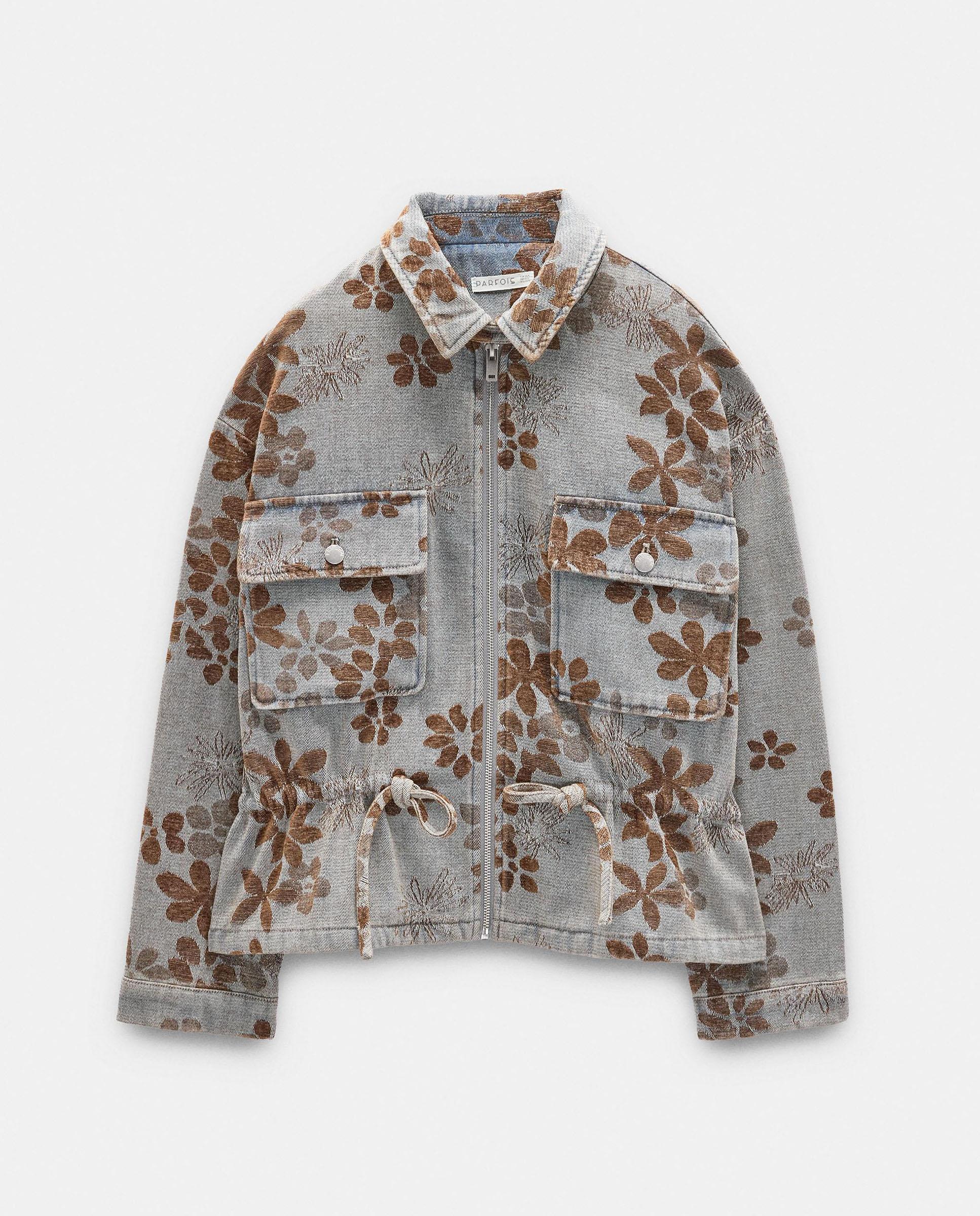 Imagen 7 de Chaqueta de mujer vaquera con estampado floral - Parfois - Azul Azul