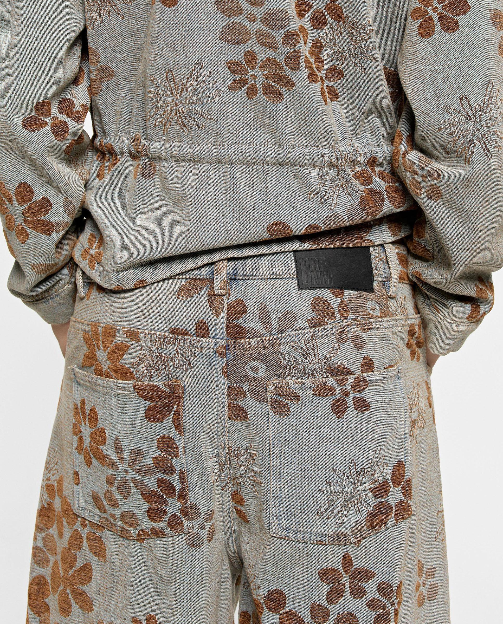 Imagen 5 de Vaqueros anchos de mujer barrel con estampado floral - Parfois - Azul Azul