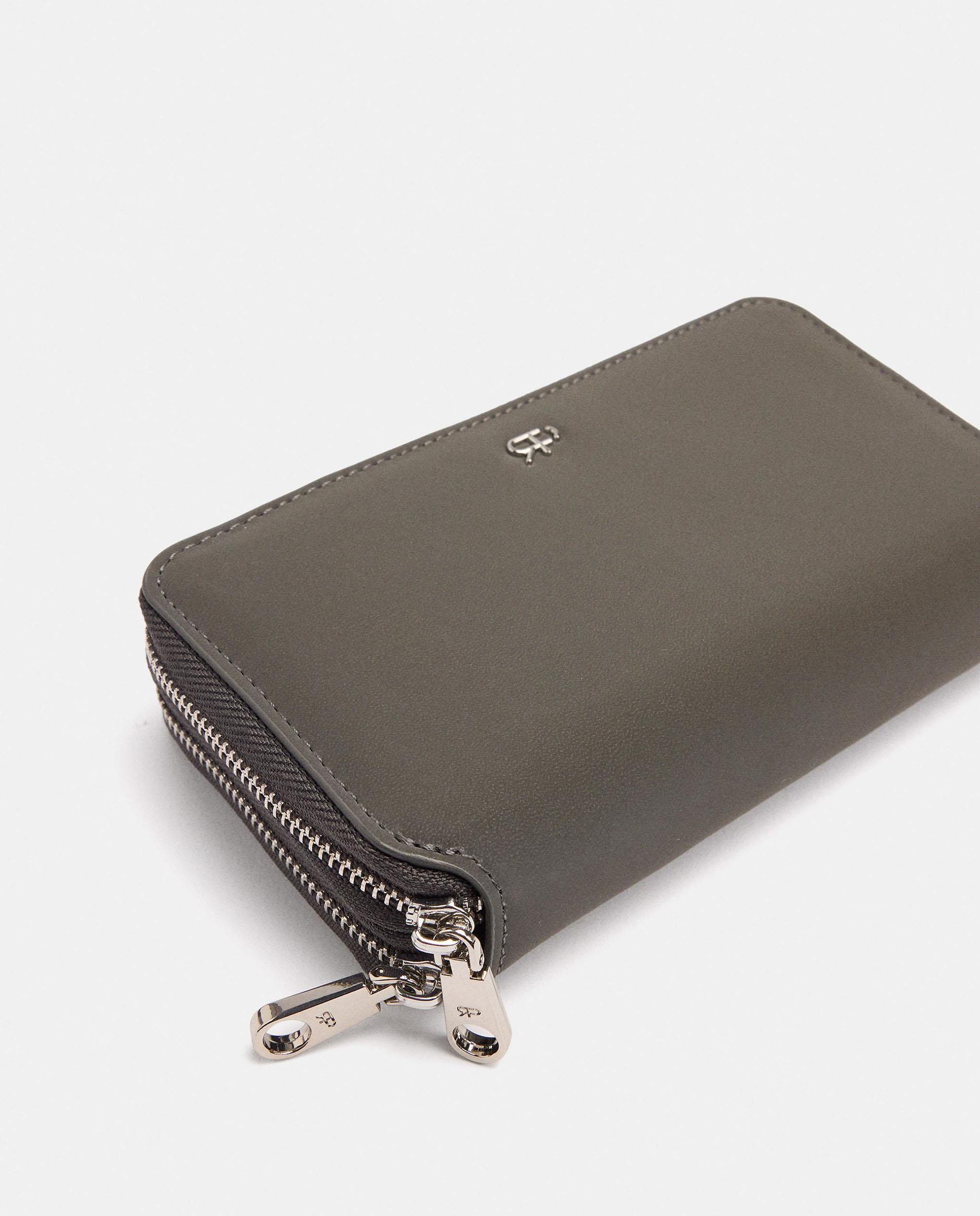 Cartera de mujer grande con cierre de cremallera en liso - Parfois - Negro Negro-3