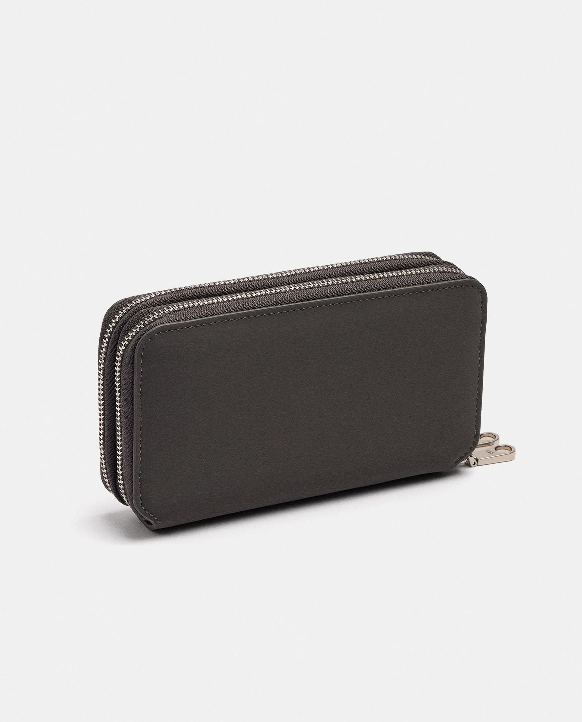 Cartera de mujer grande con cierre de cremallera en liso - Parfois - Negro Negro-2