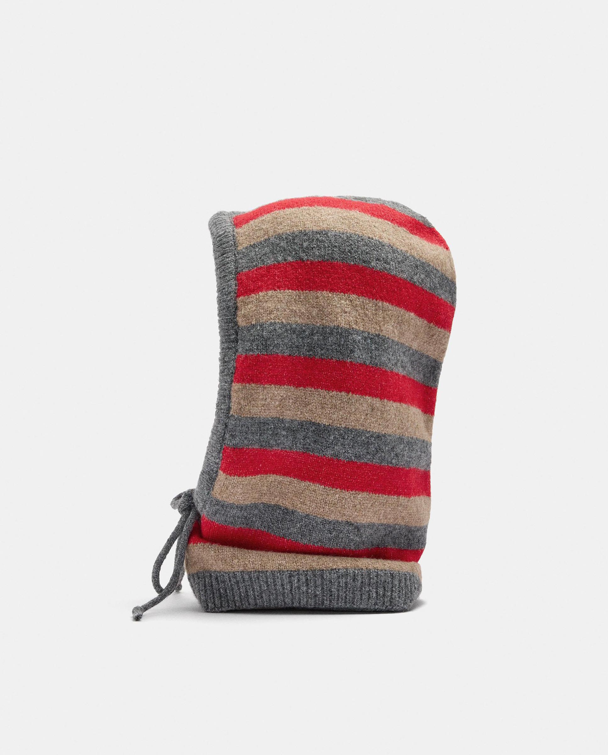 Gorro de mujer con cordón ajustable y estampado de rayas - Parfois - Rojo Rojo-1