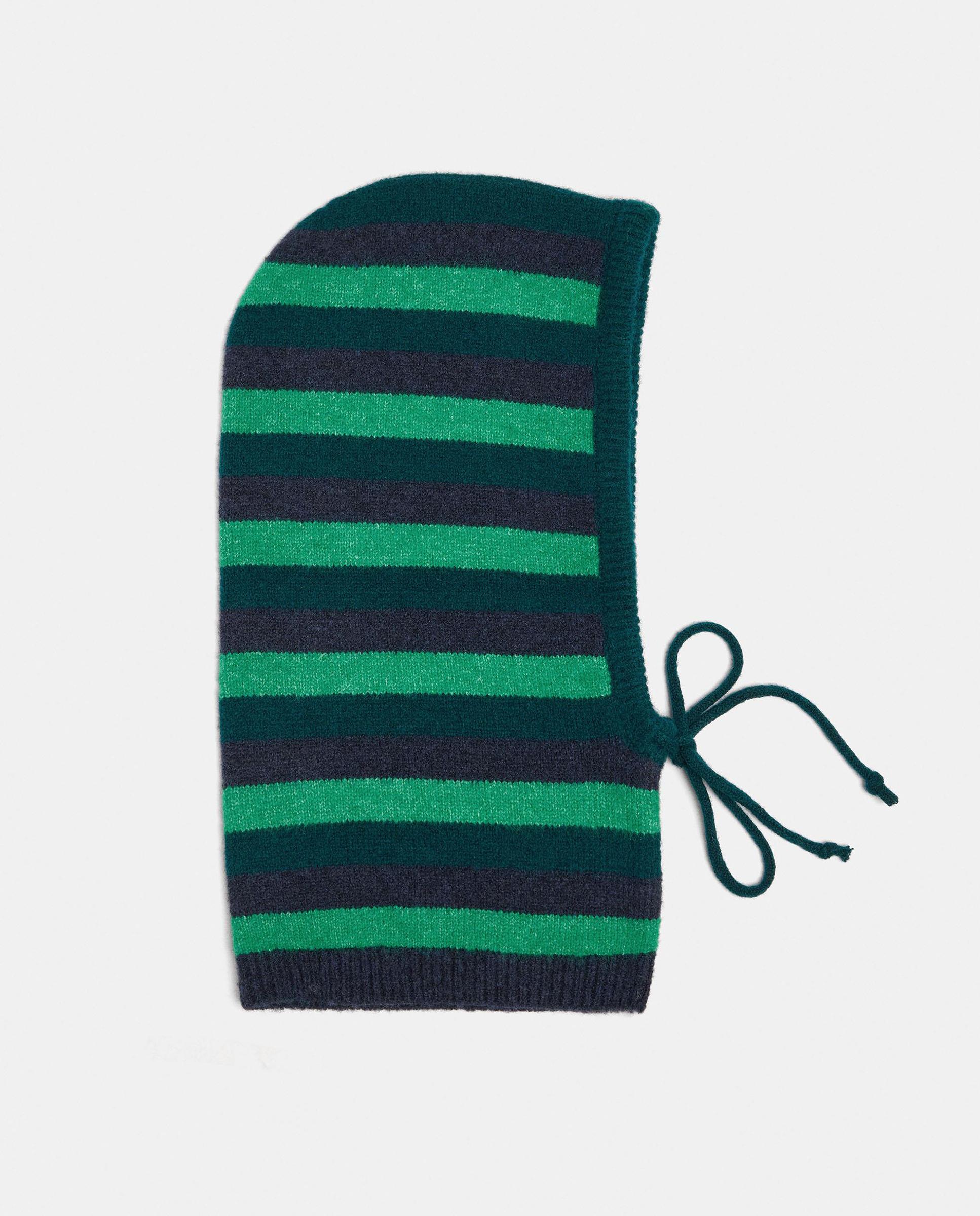 Gorro de mujer con cordón ajustable y estampado de rayas - Parfois - Verde Verde-2