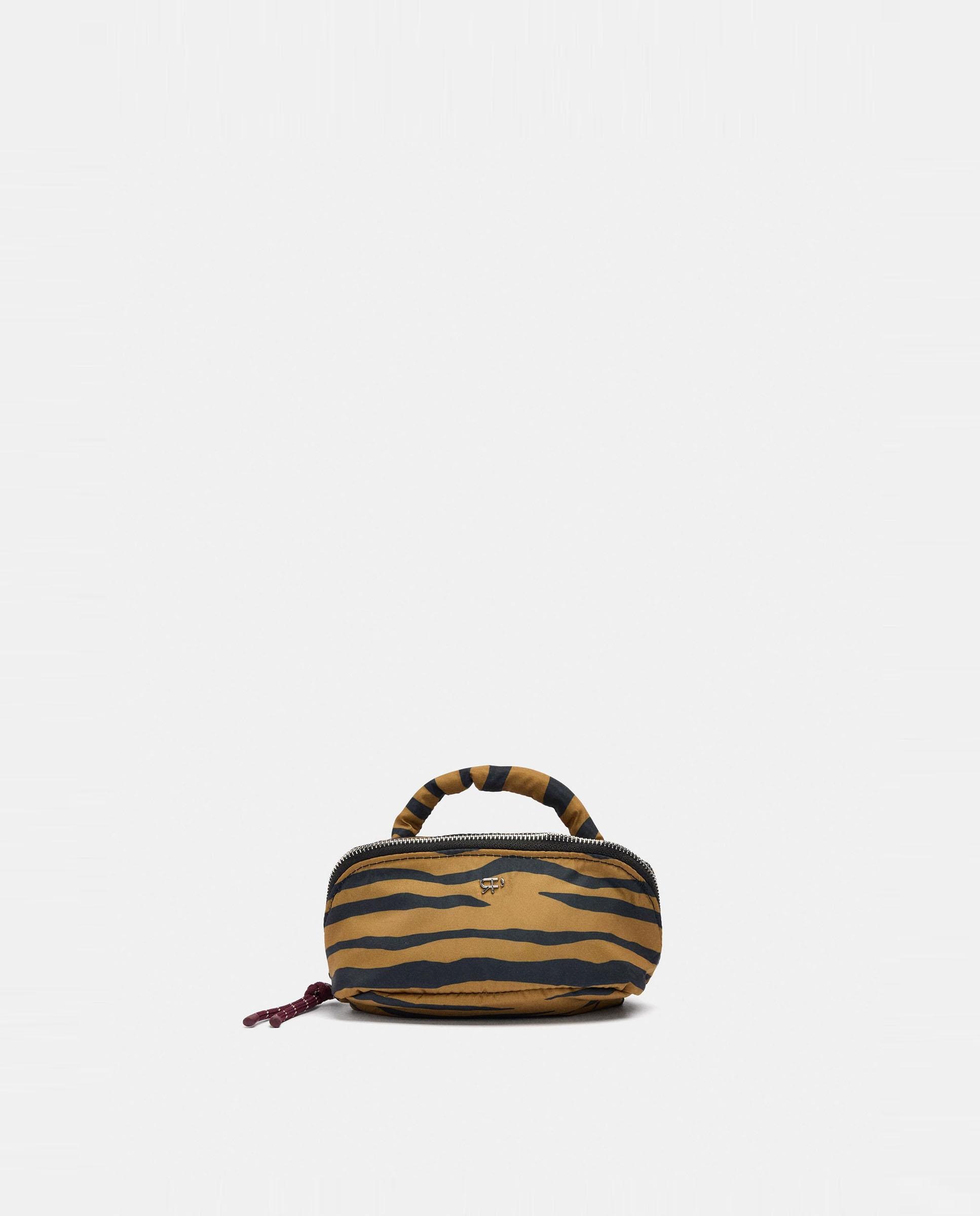 Neceser pequeño con cierre de cremallera y estampado animal print - Parfois - Marrón Marrón-1