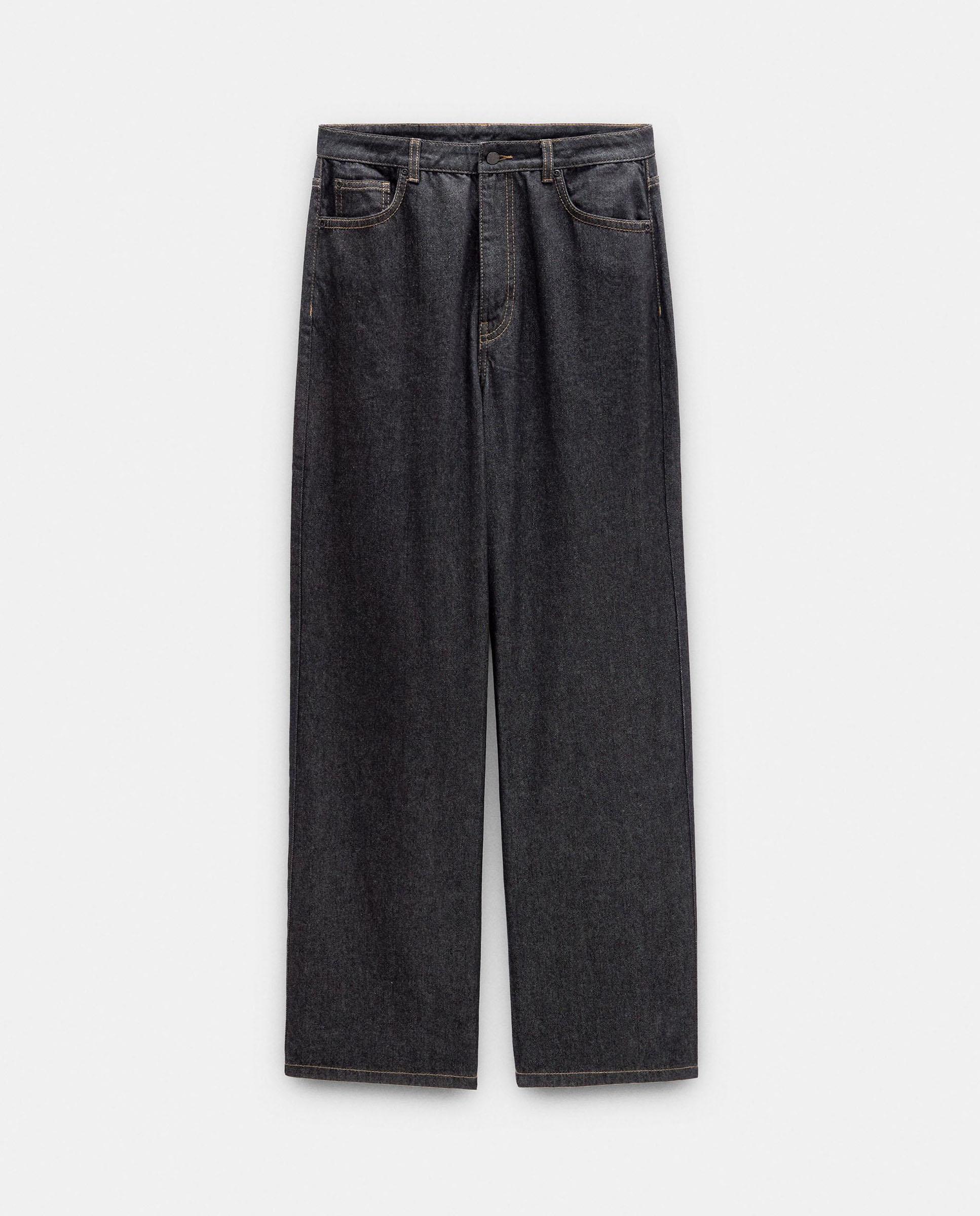 Vaqueros rectos de mujer 100% algodón en liso - Parfois - Negro Negro-7