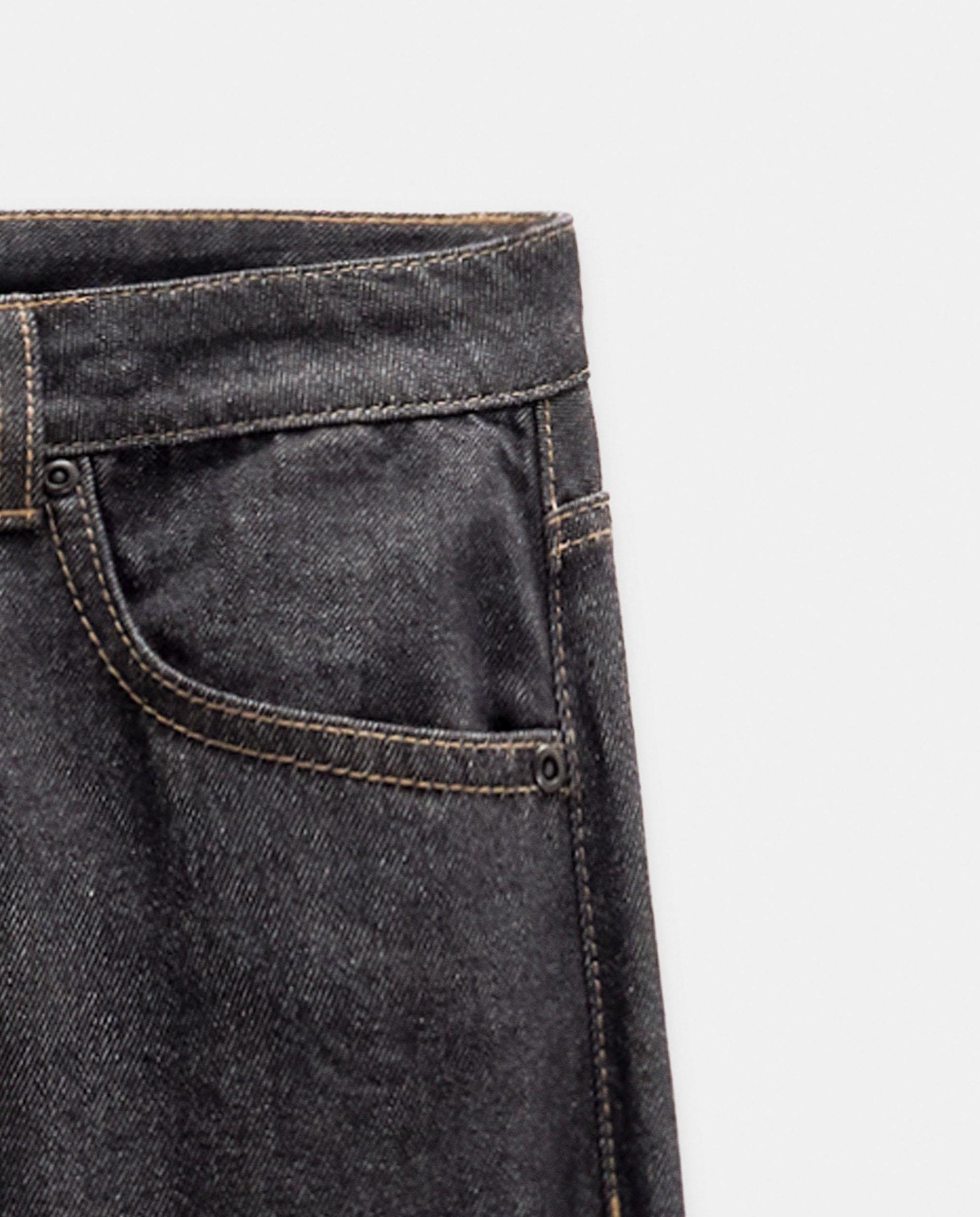 Vaqueros rectos de mujer 100% algodón en liso - Parfois - Negro Negro-8