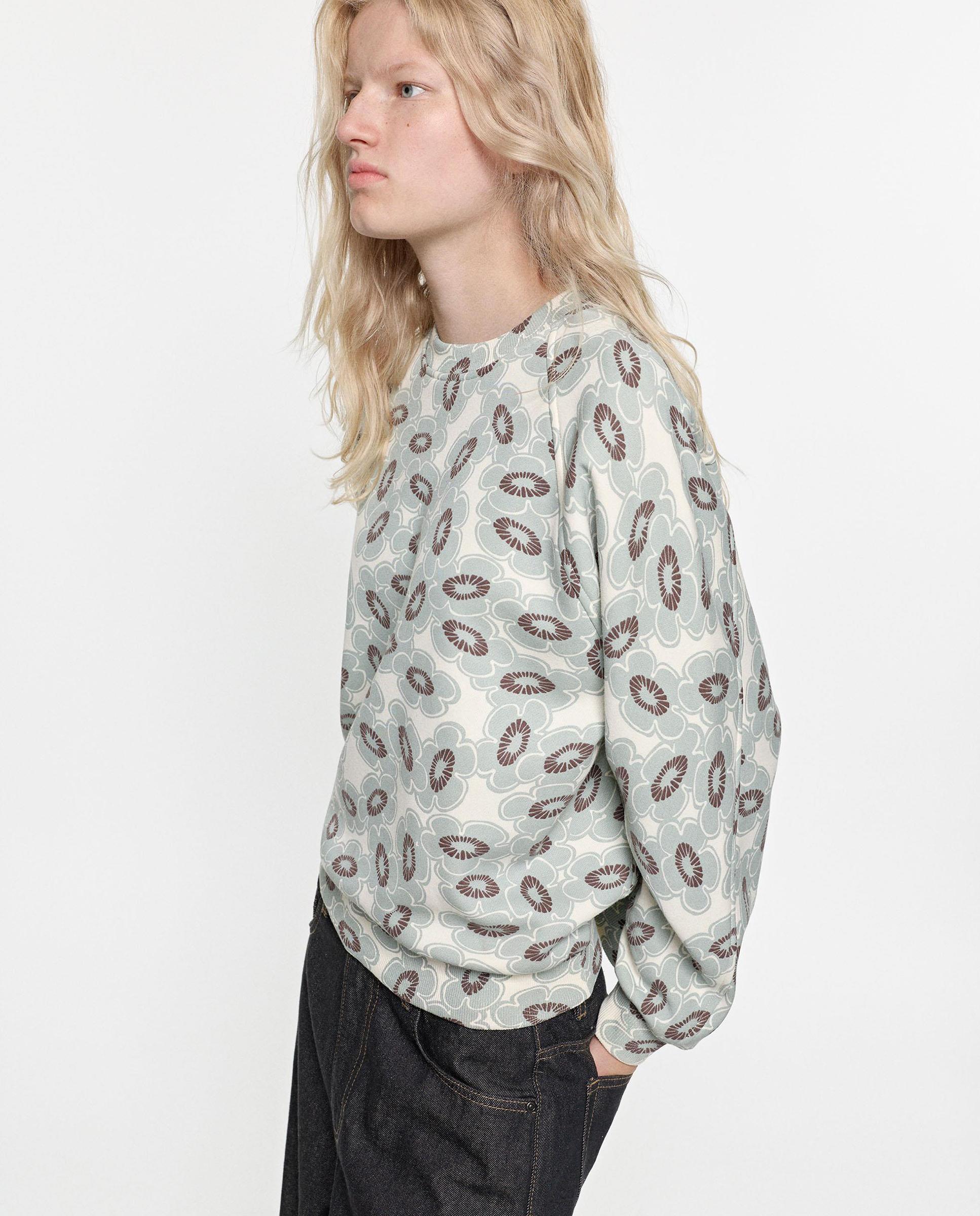 Sudadera de mujer con cuello redondo y estampado floral - Parfois - Multicolor Multicolor-1