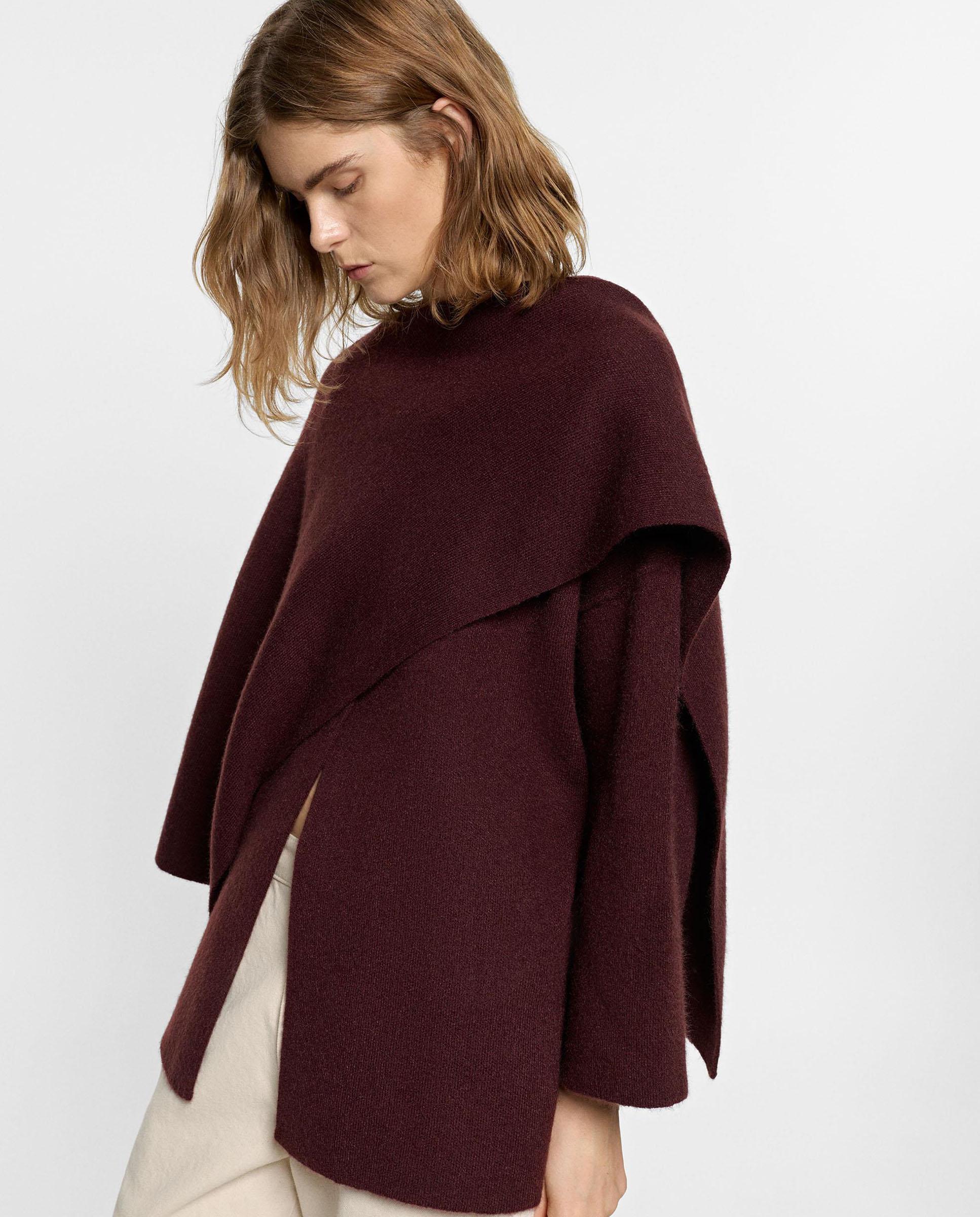 Imagen 3 de Chaqueta de mujer con capa estilo oversize - Parfois - Burdeos Burdeos