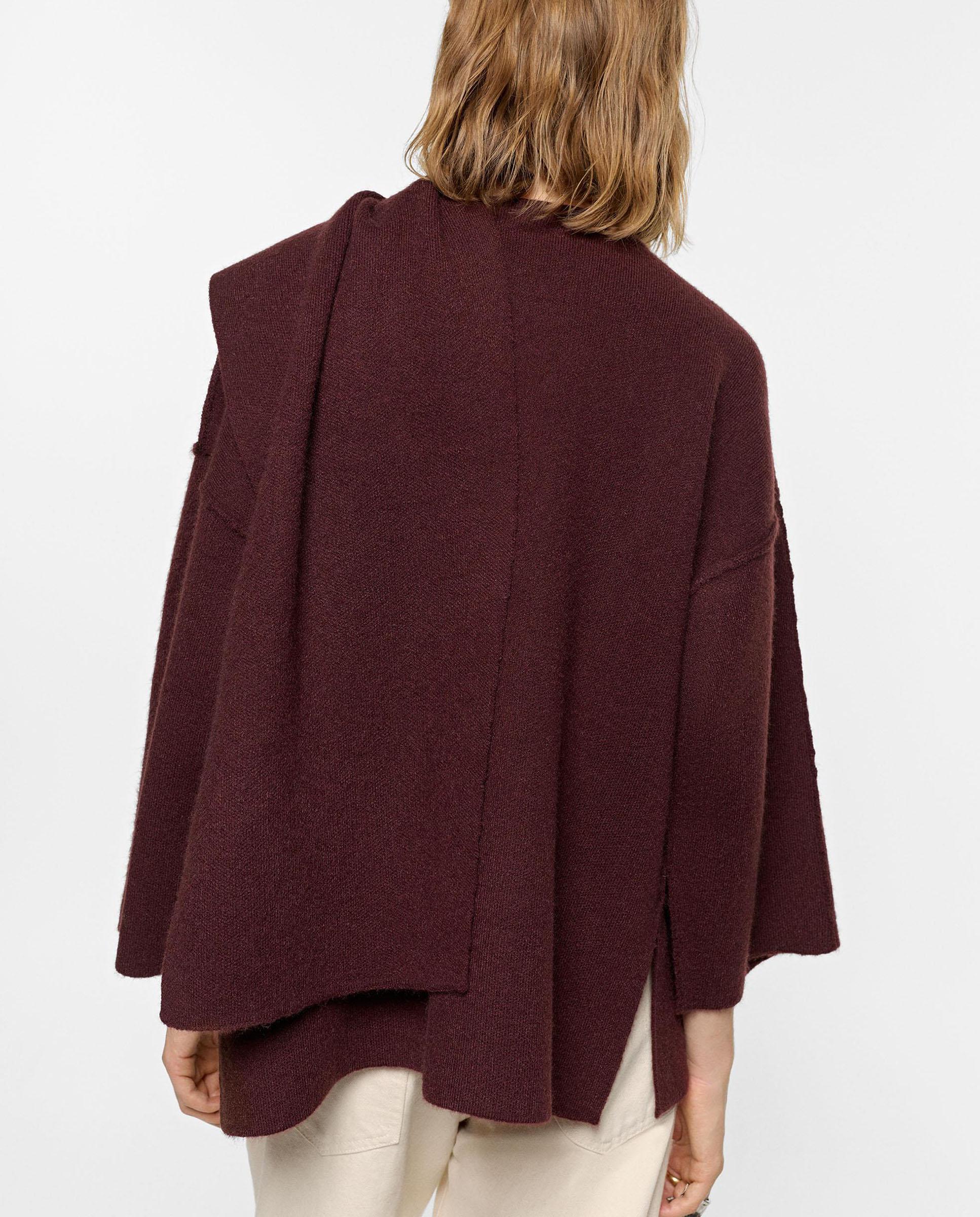 Imagen 4 de Chaqueta de mujer con capa estilo oversize - Parfois - Burdeos Burdeos