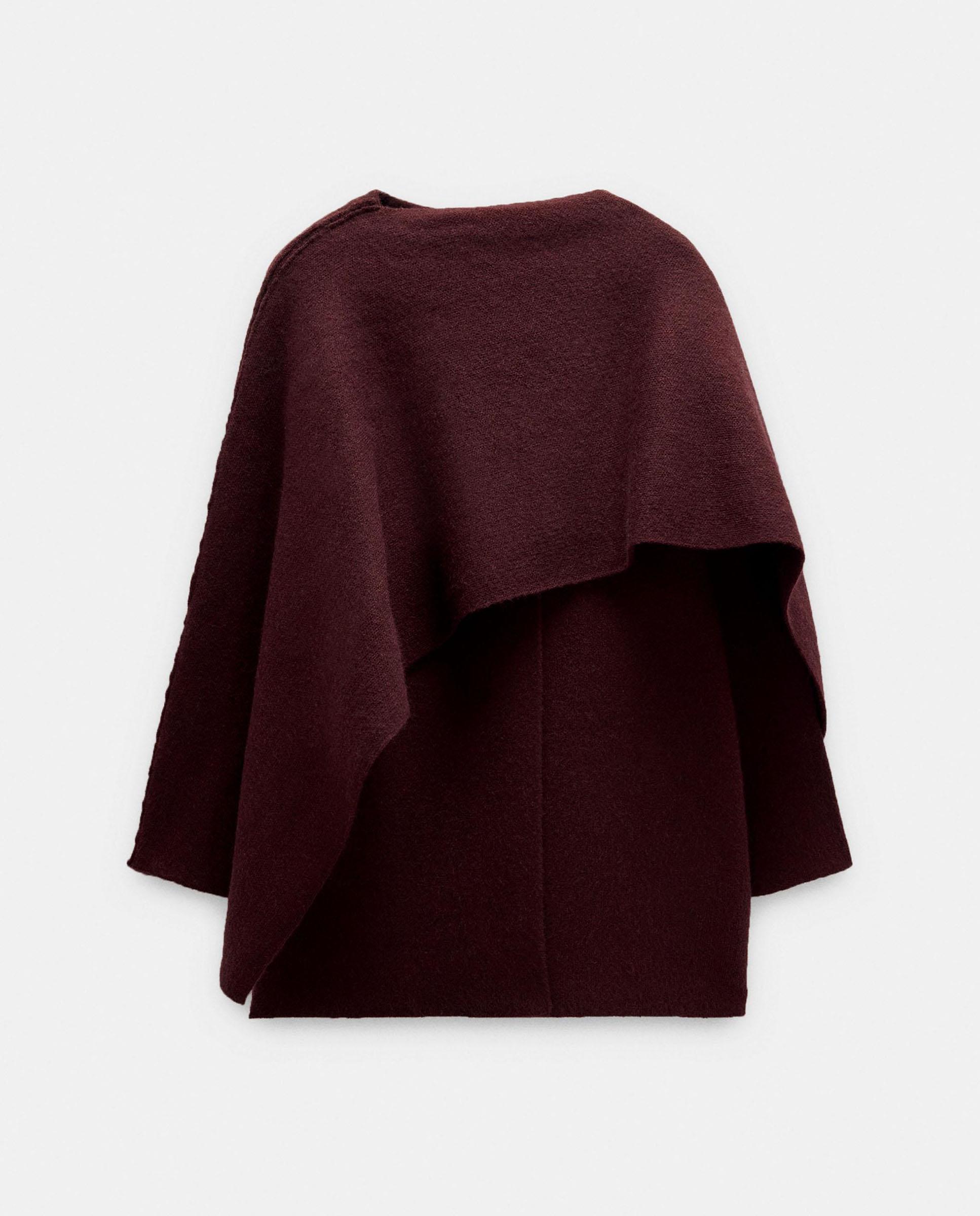 Imagen 7 de Chaqueta de mujer con capa estilo oversize - Parfois - Burdeos Burdeos
