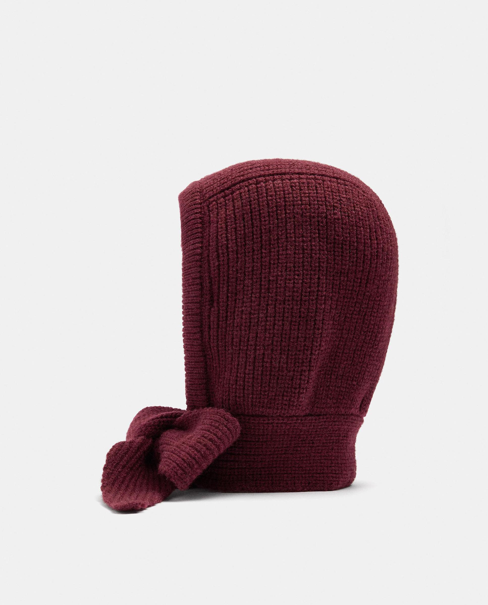 Gorro de mujer 100% lana en liso - Parfois - Burdeos Burdeos-1
