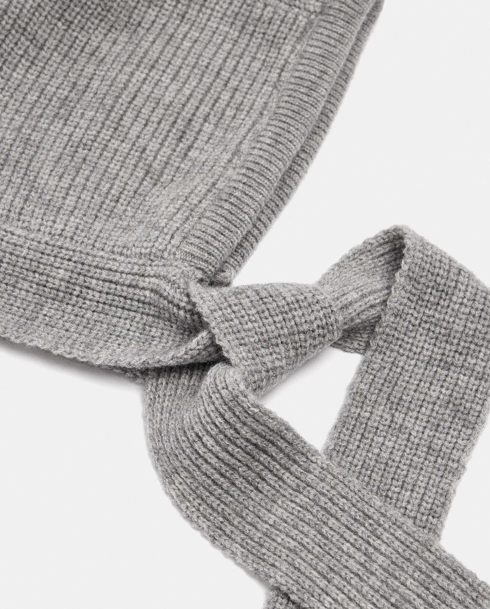 Gorro de mujer 100% lana en liso - Parfois - Gris Gris-3