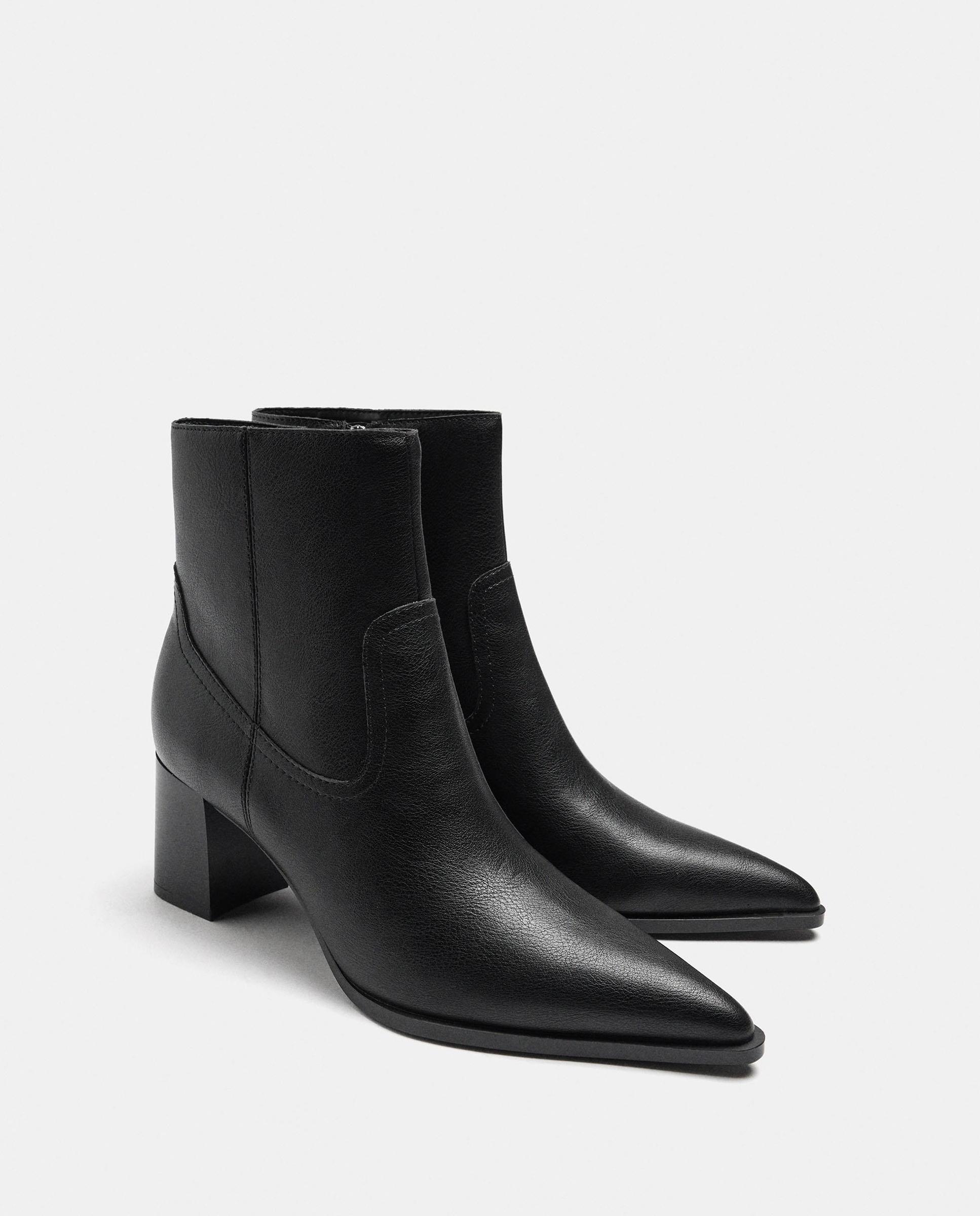 Botines básicos de mujer con cierre de cremallera en liso - Parfois - Negro Negro-2