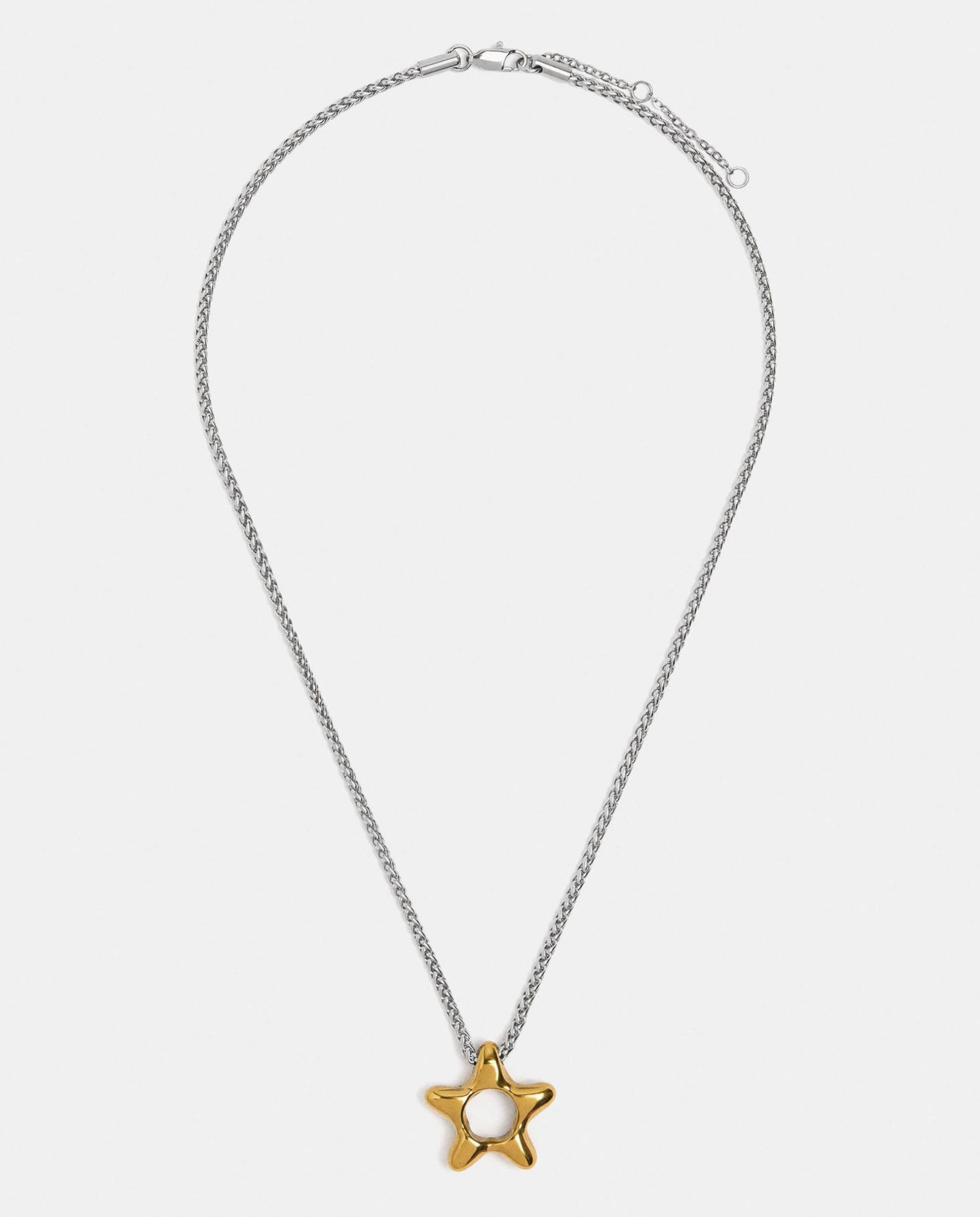 Imagen 0 de Collar de acero inoxidable con estrella decorativa Multicolor