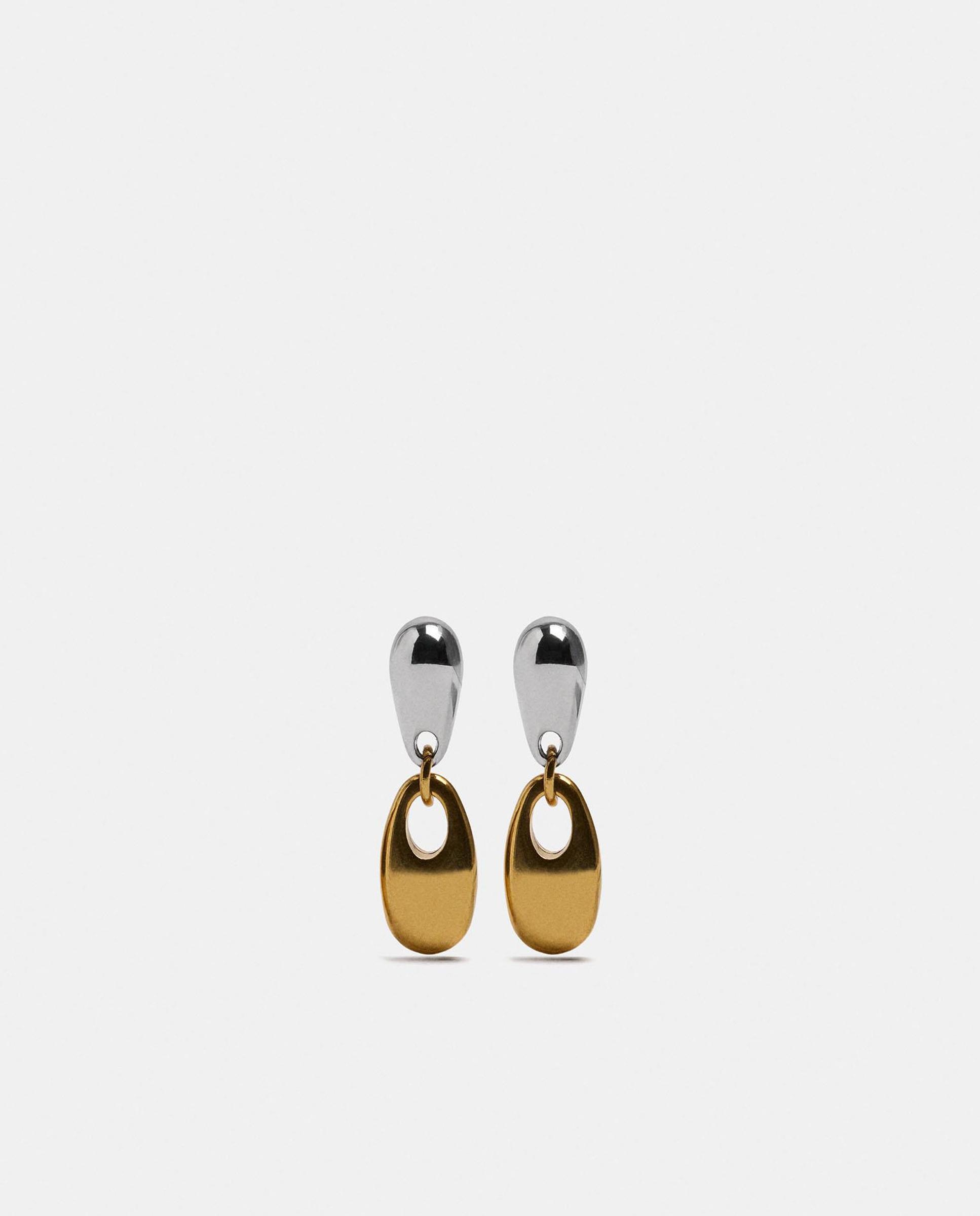 Imagen 0 de Pendientes de acero inoxidable con abalorios colgantes Multicolor