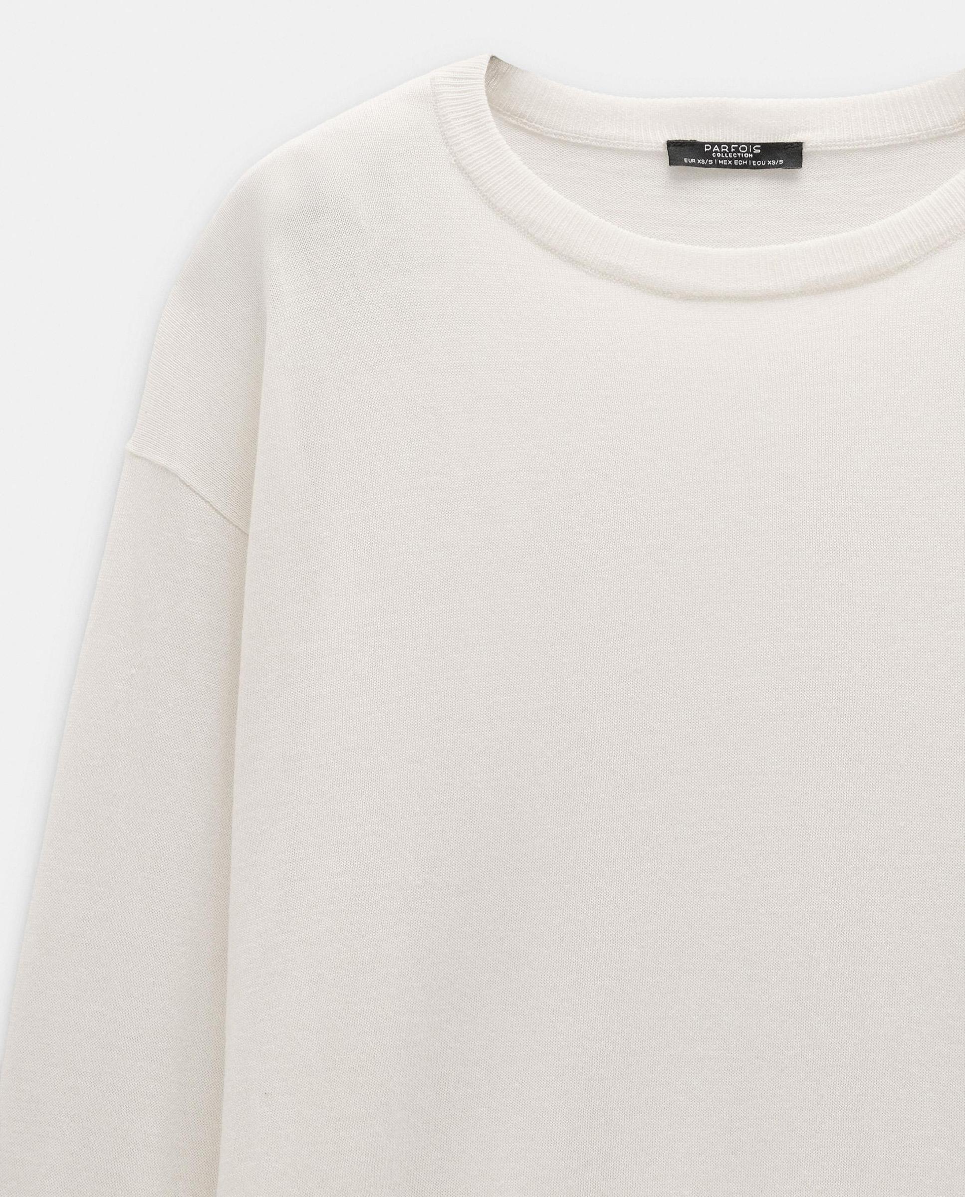 Jersey de mujer de manga larga en liso - Parfois - Crudo Crudo-5