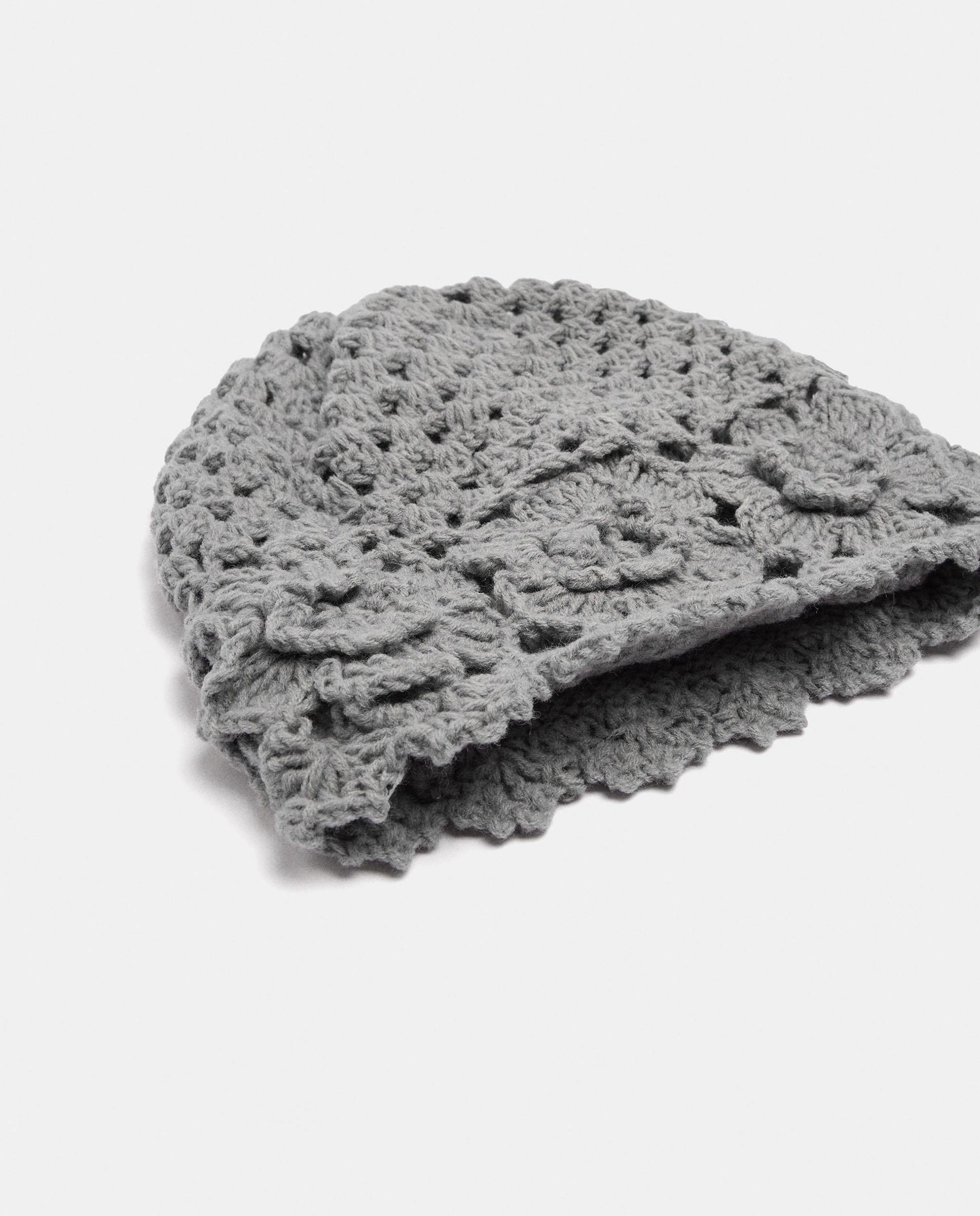 Gorro de mujer 100% lana de punto con borlas decorativas - Parfois - Gris Gris-2