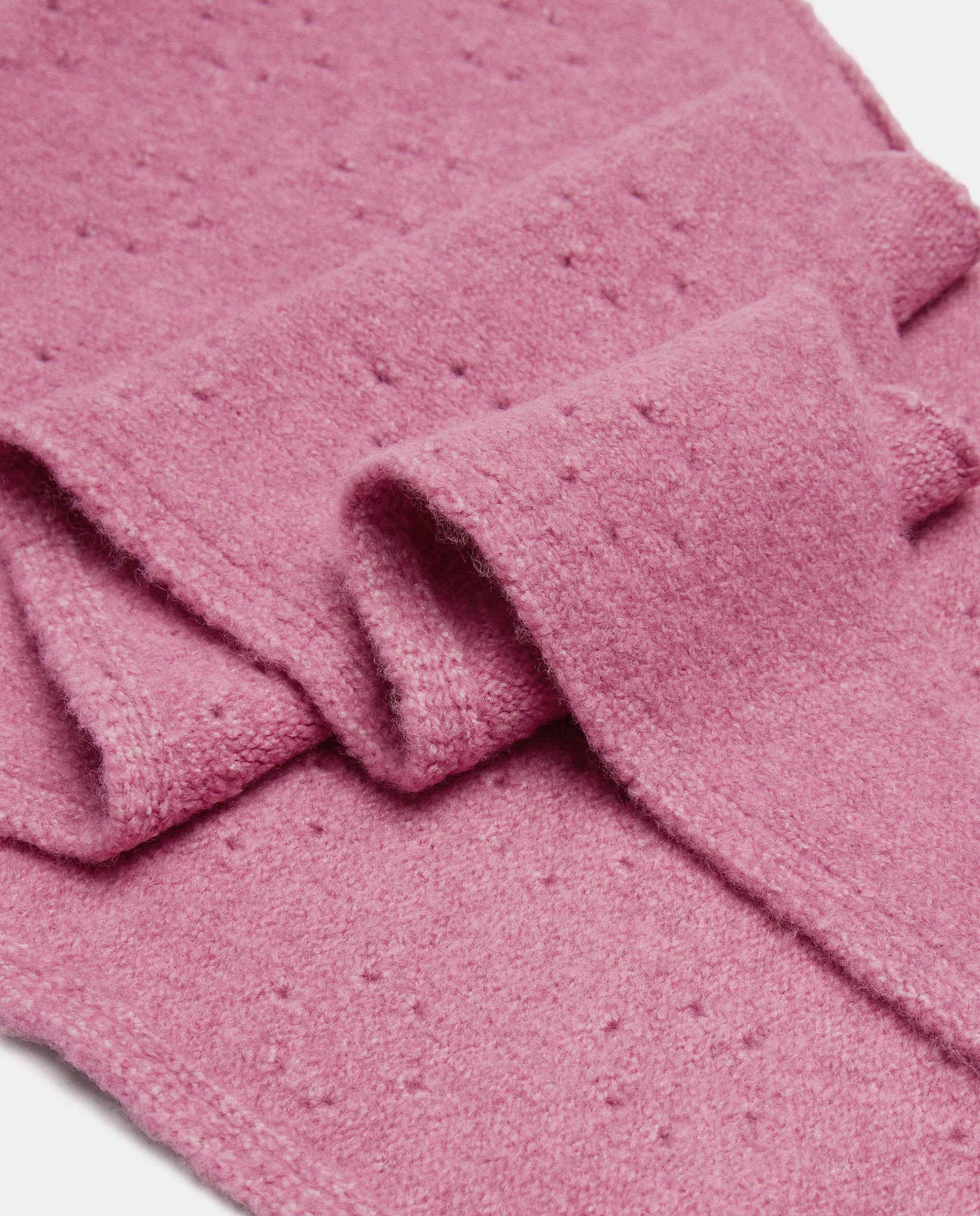 Mantón 100% lana en liso - Parfois - Rosa Rosa-3