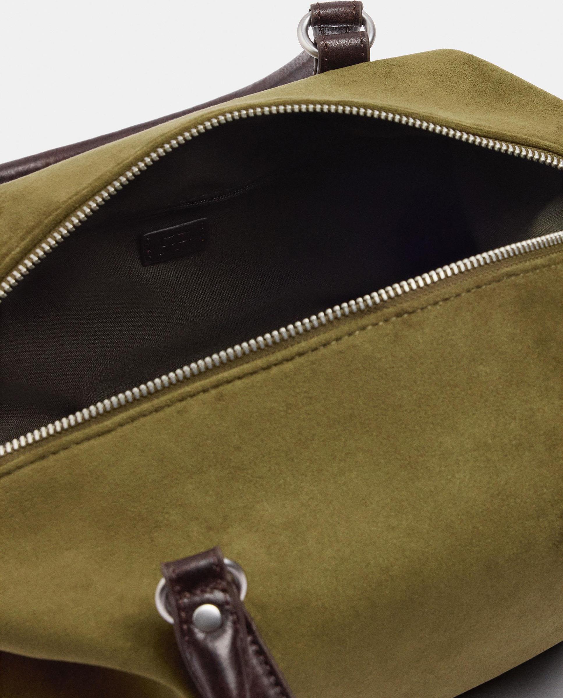 Bolso de hombro con cierre de cremallera en liso - Parfois - Kaki Kaki-4