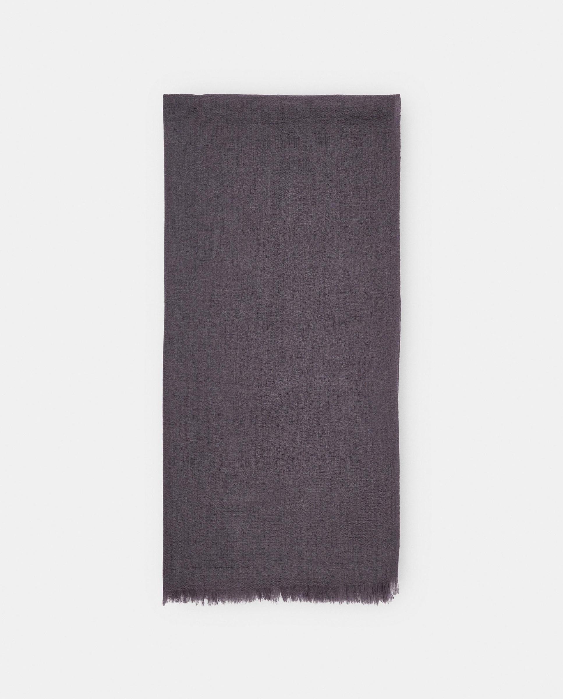 Pañuelo 100% lana con pespuntes en liso - Parfois - Gris Gris-1