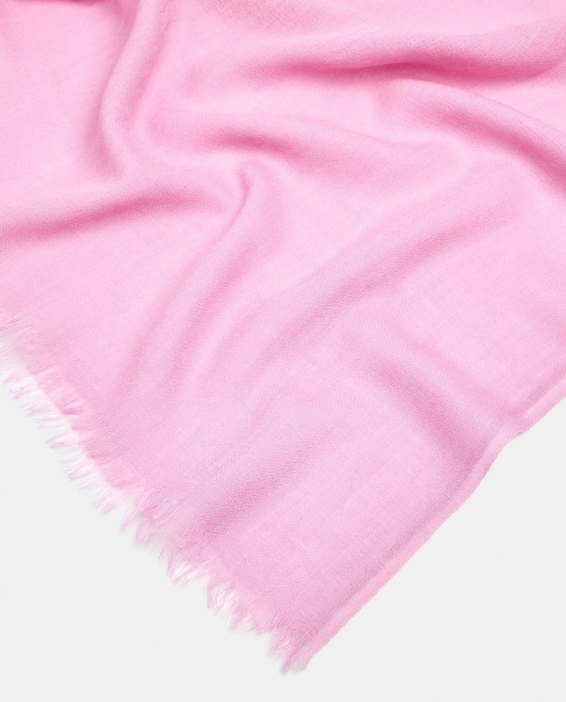 Pañuelo 100% lana con pespuntes en liso - Parfois - Rosa Rosa-2