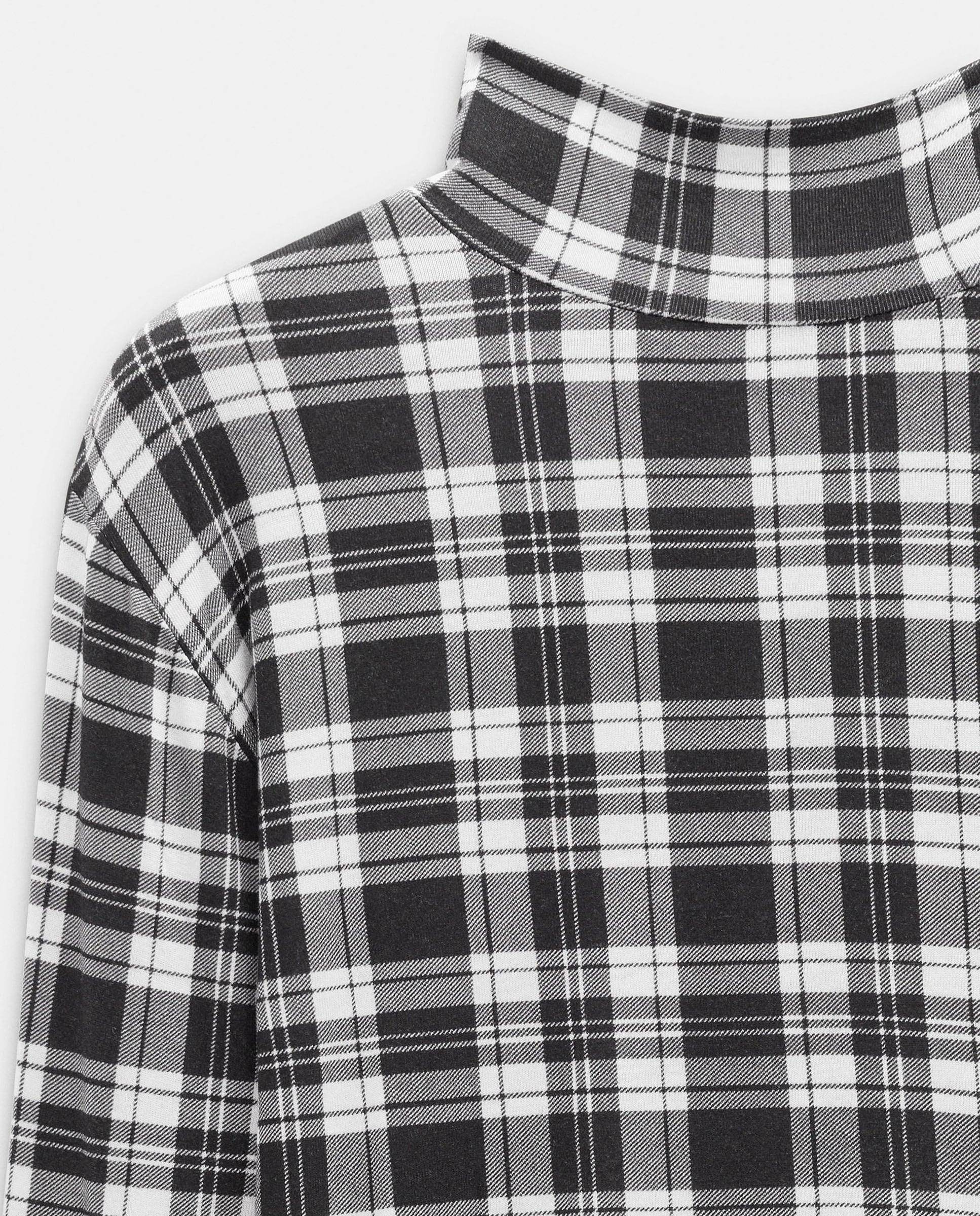 Imagen 6 de Jersey de mujer con cuello alto y estampado de cuadros - Parfois - Negro Negro