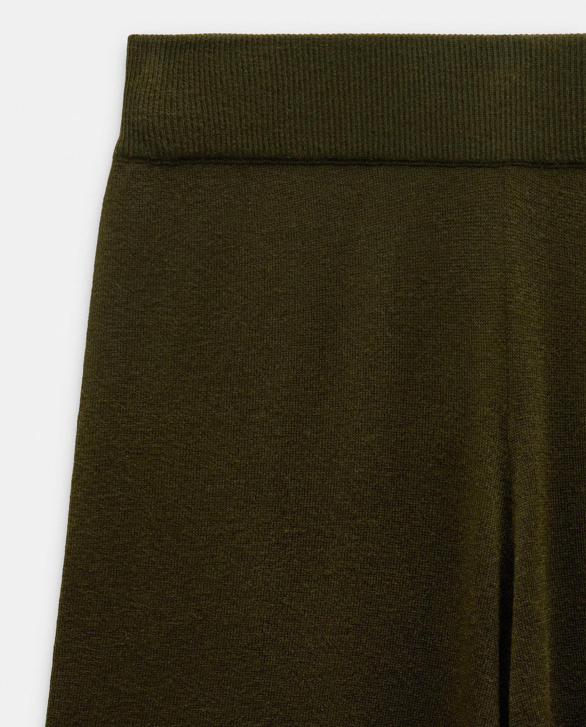 Pantalones rectos de mujer con cintura elástica en liso - Parfois - Kaki Kaki-5