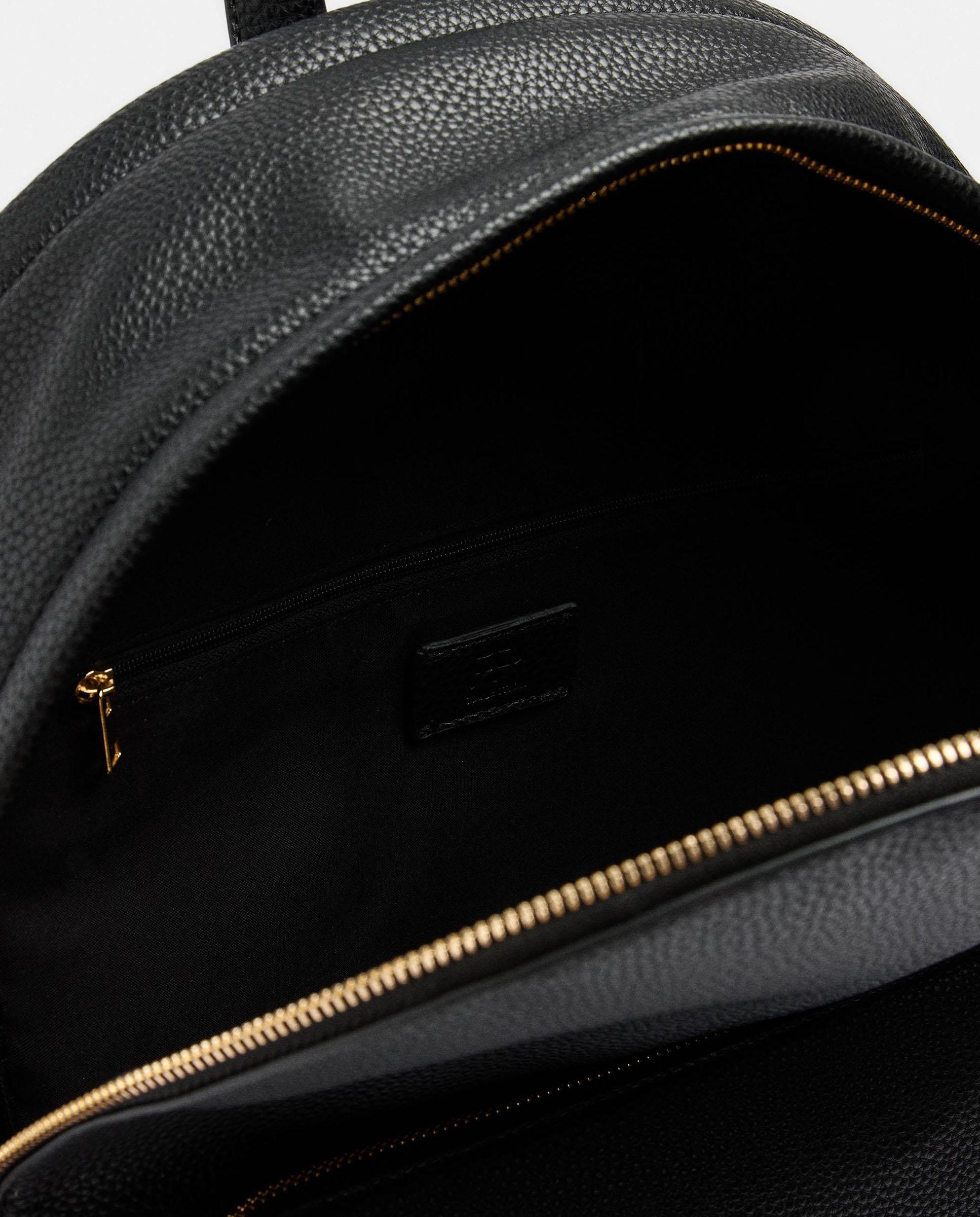 Mochila de mujer con varios compartimentos y cierre de cremallera en liso - Parfois - Negro Negro-5