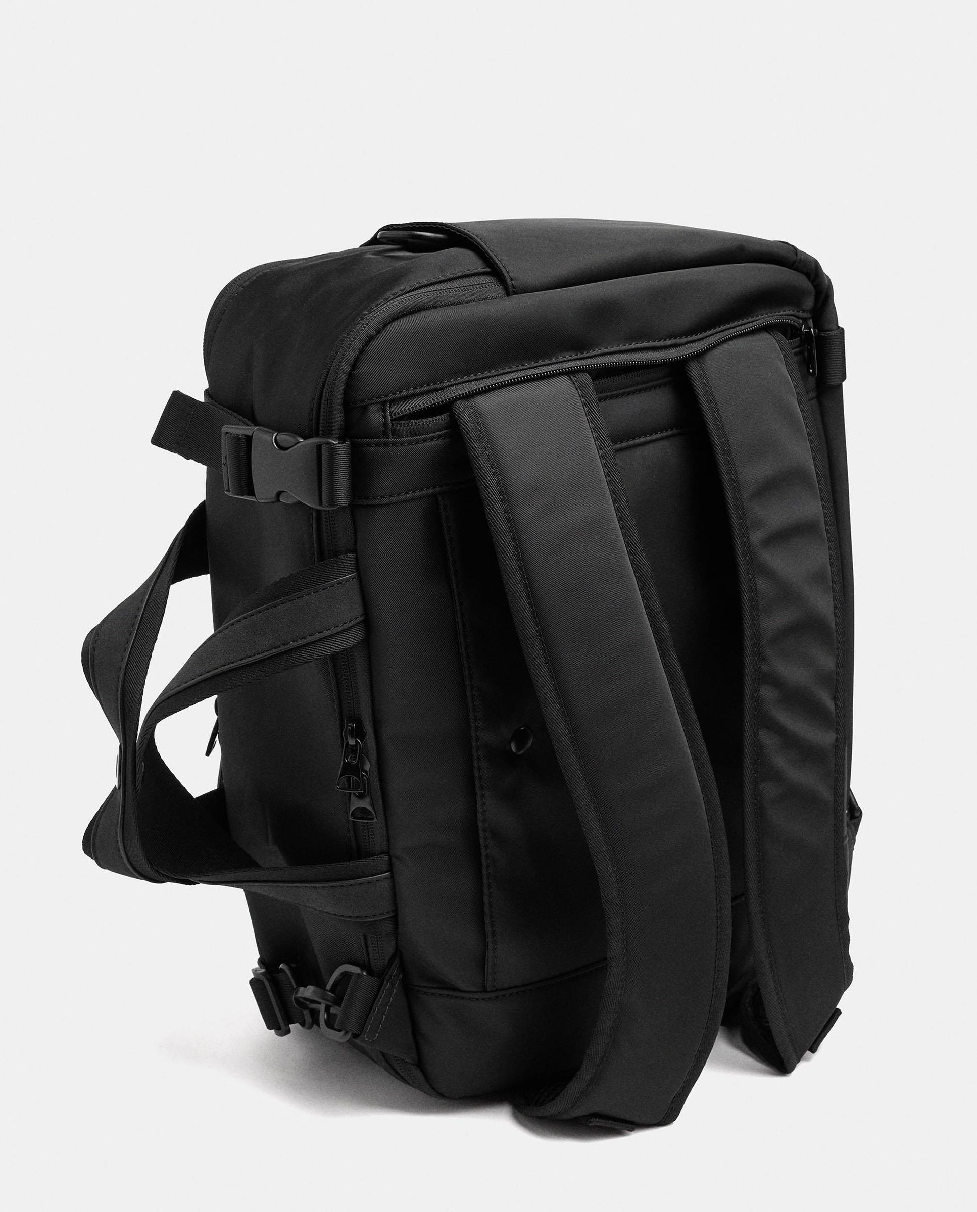 Mochila de mujer convertible a portadocumentos con cierre de cremallera - Parfois - Negro Negro-2
