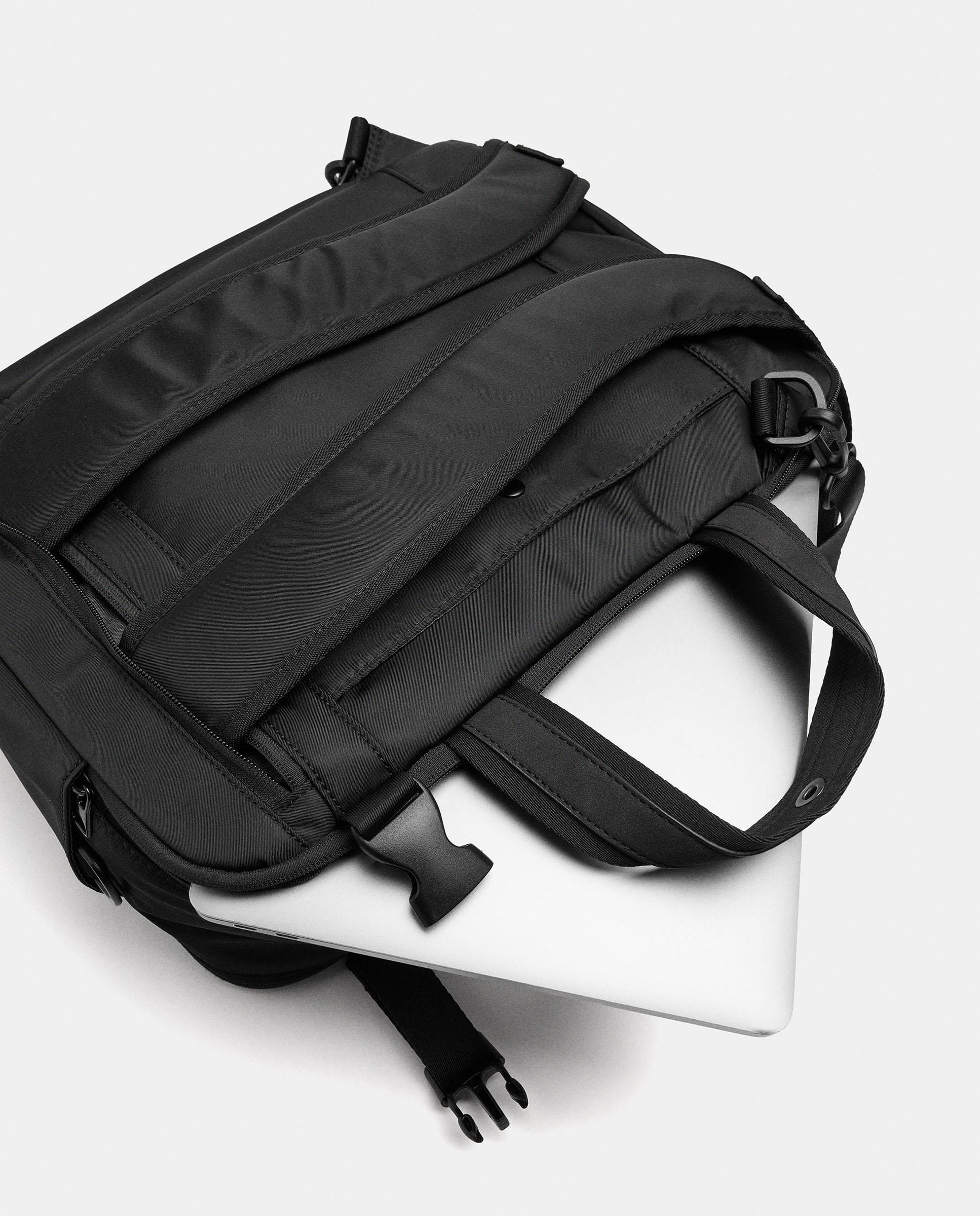Mochila de mujer convertible a portadocumentos con cierre de cremallera - Parfois - Negro Negro-4