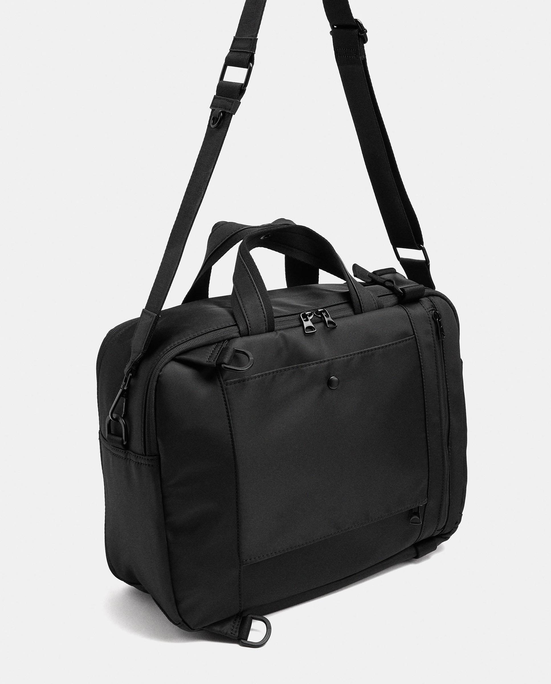 Mochila de mujer convertible a portadocumentos con cierre de cremallera - Parfois - Negro Negro-6