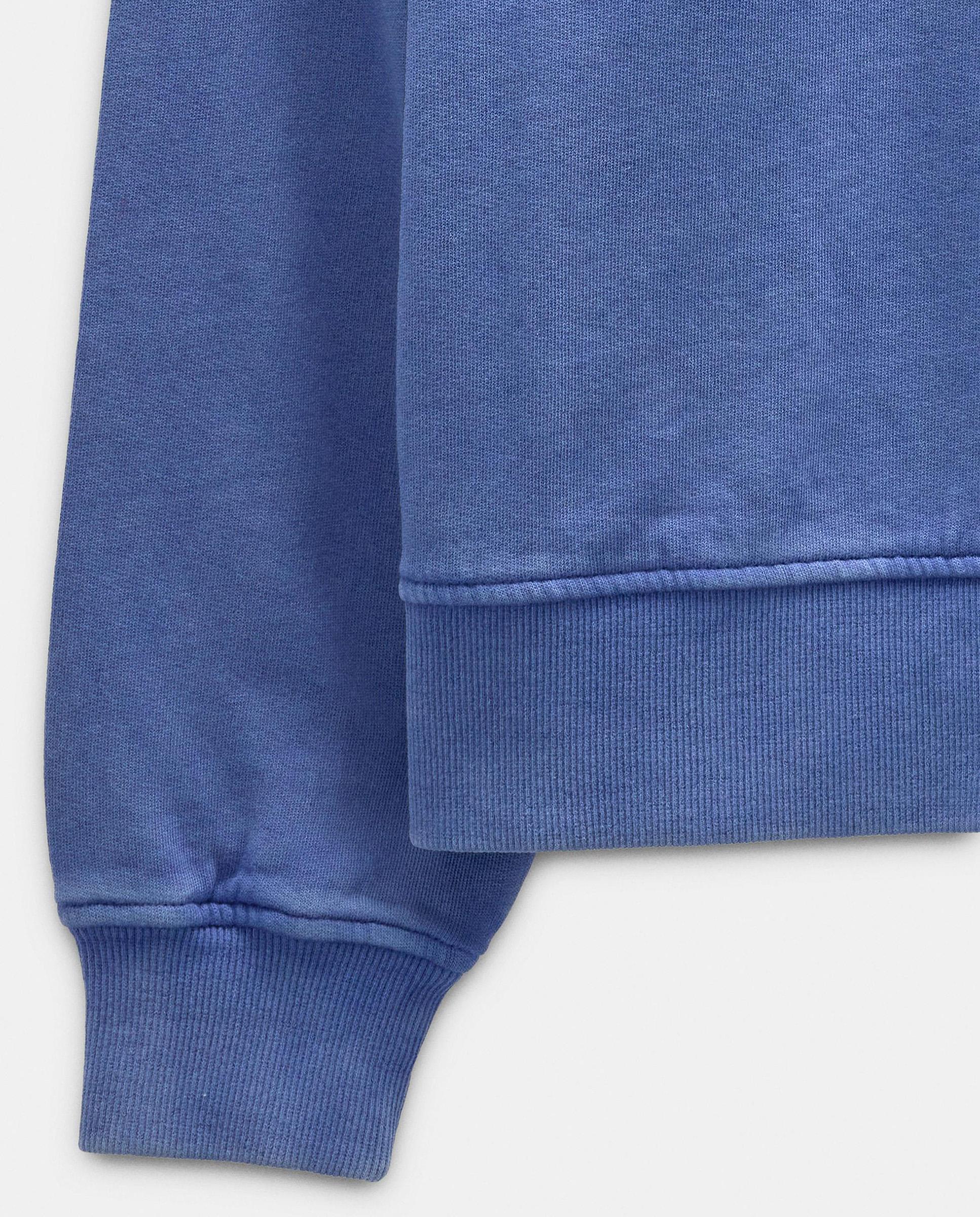 Sudadera de mujer 100% algodón con cuello redondo en liso - Parfois - Azul Azul-5