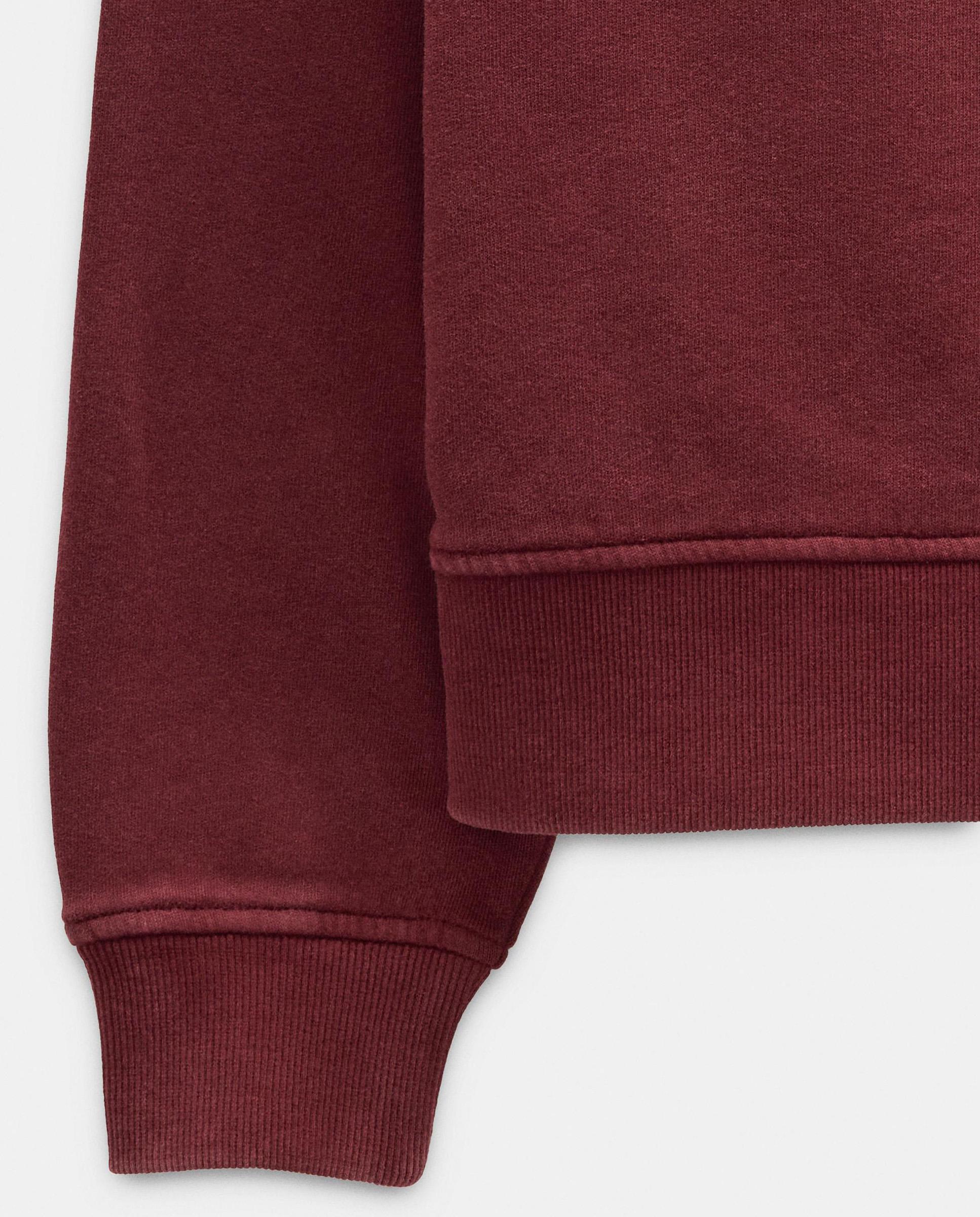 Sudadera de mujer 100% algodón con cuello redondo en liso - Parfois - Burdeos Burdeos-5