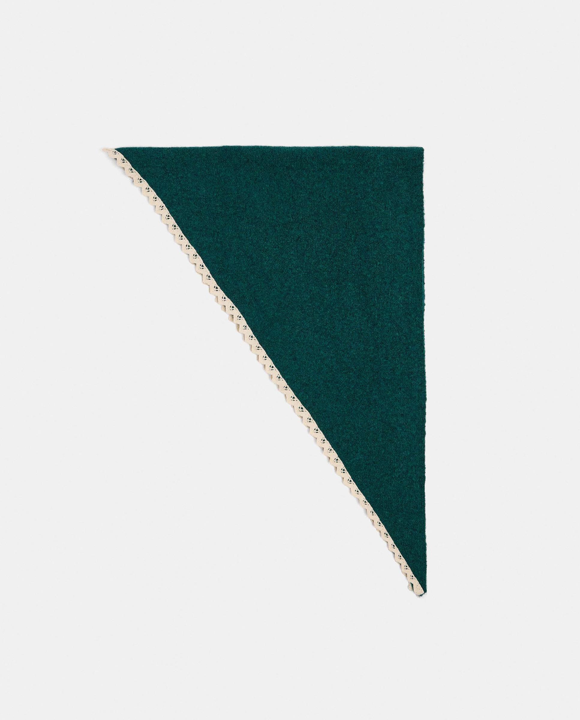 Mantón 100% lana en liso - Parfois - Verde Verde-1