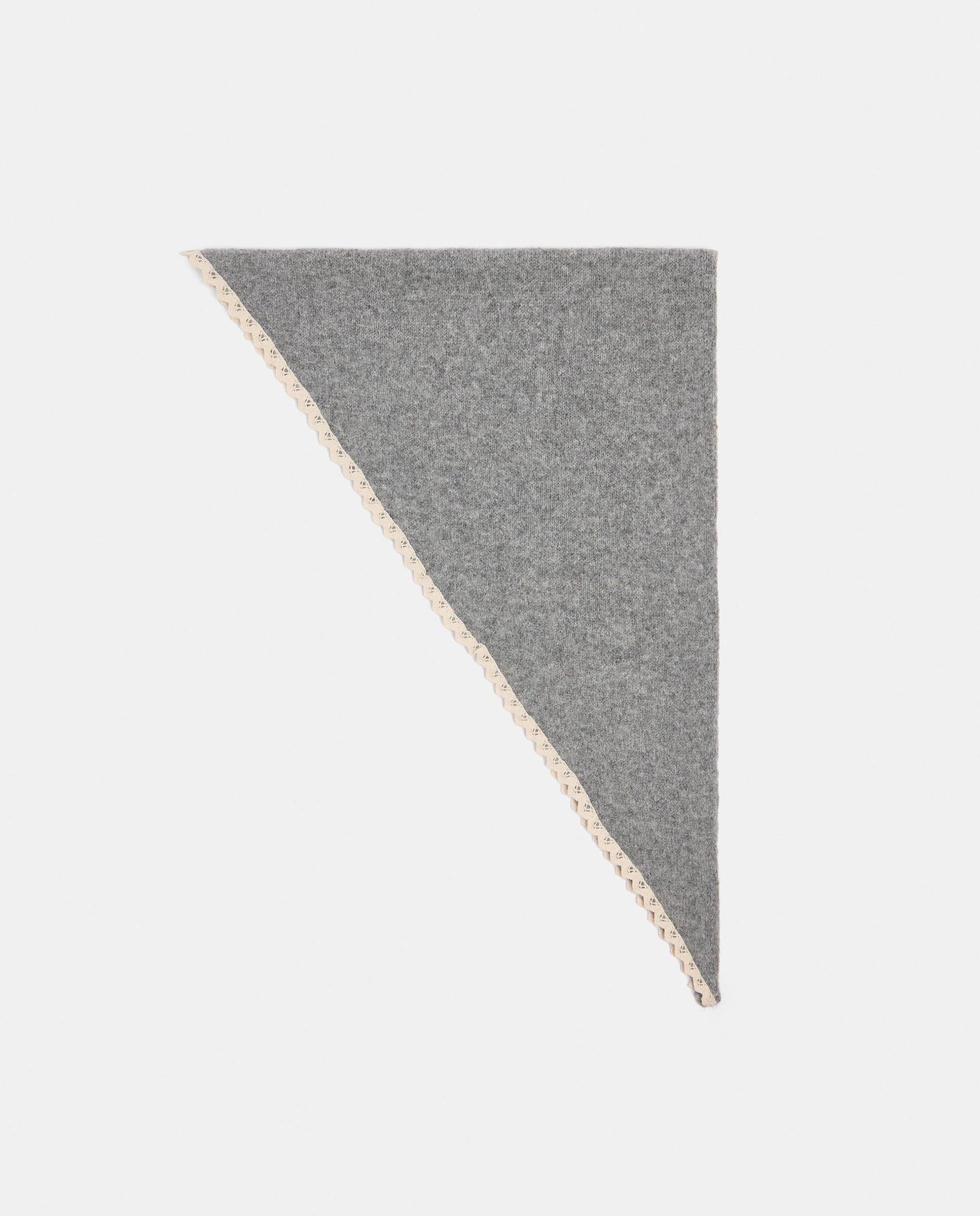 Mantón 100% lana en liso - Parfois - Gris Gris-1