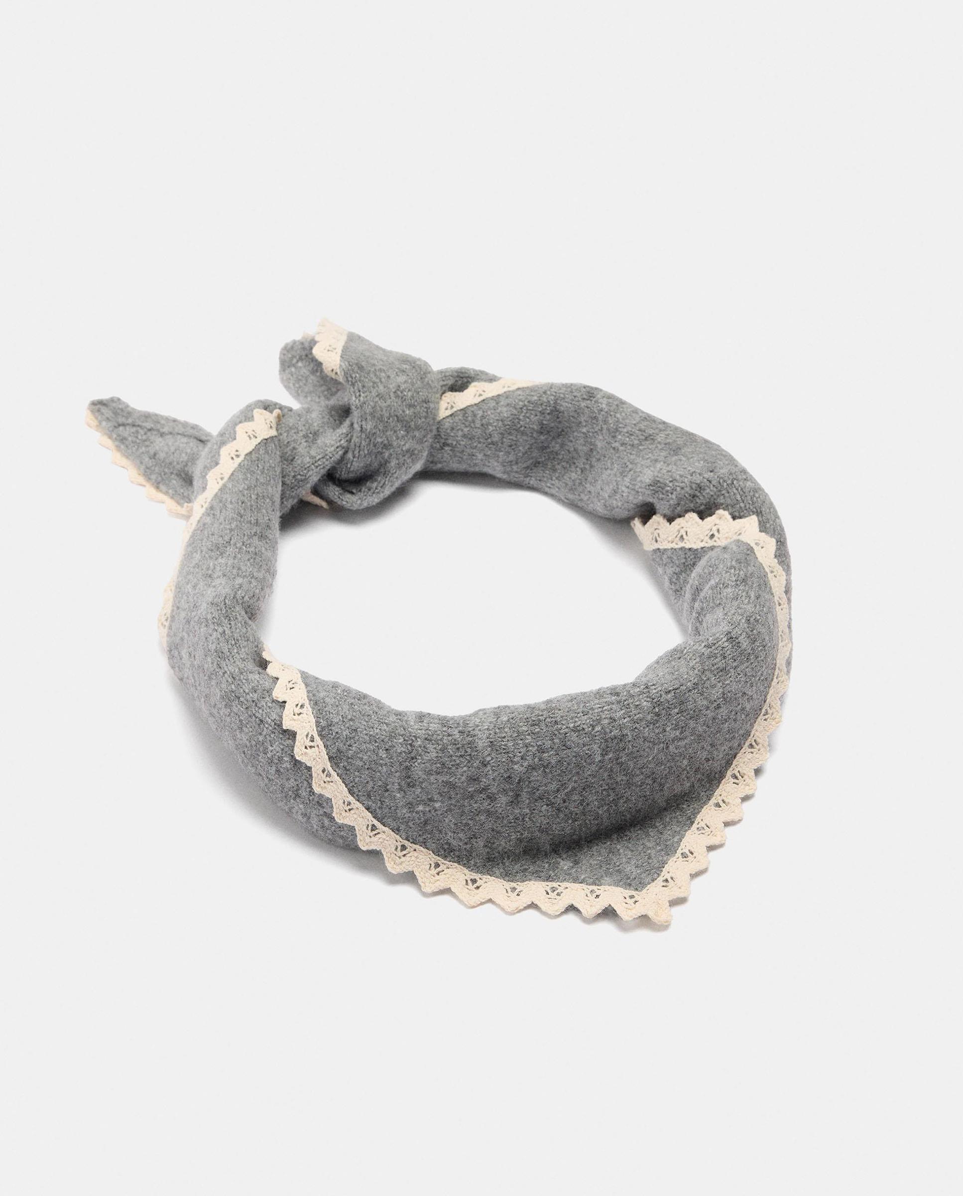Mantón 100% lana en liso - Parfois - Gris Gris-2