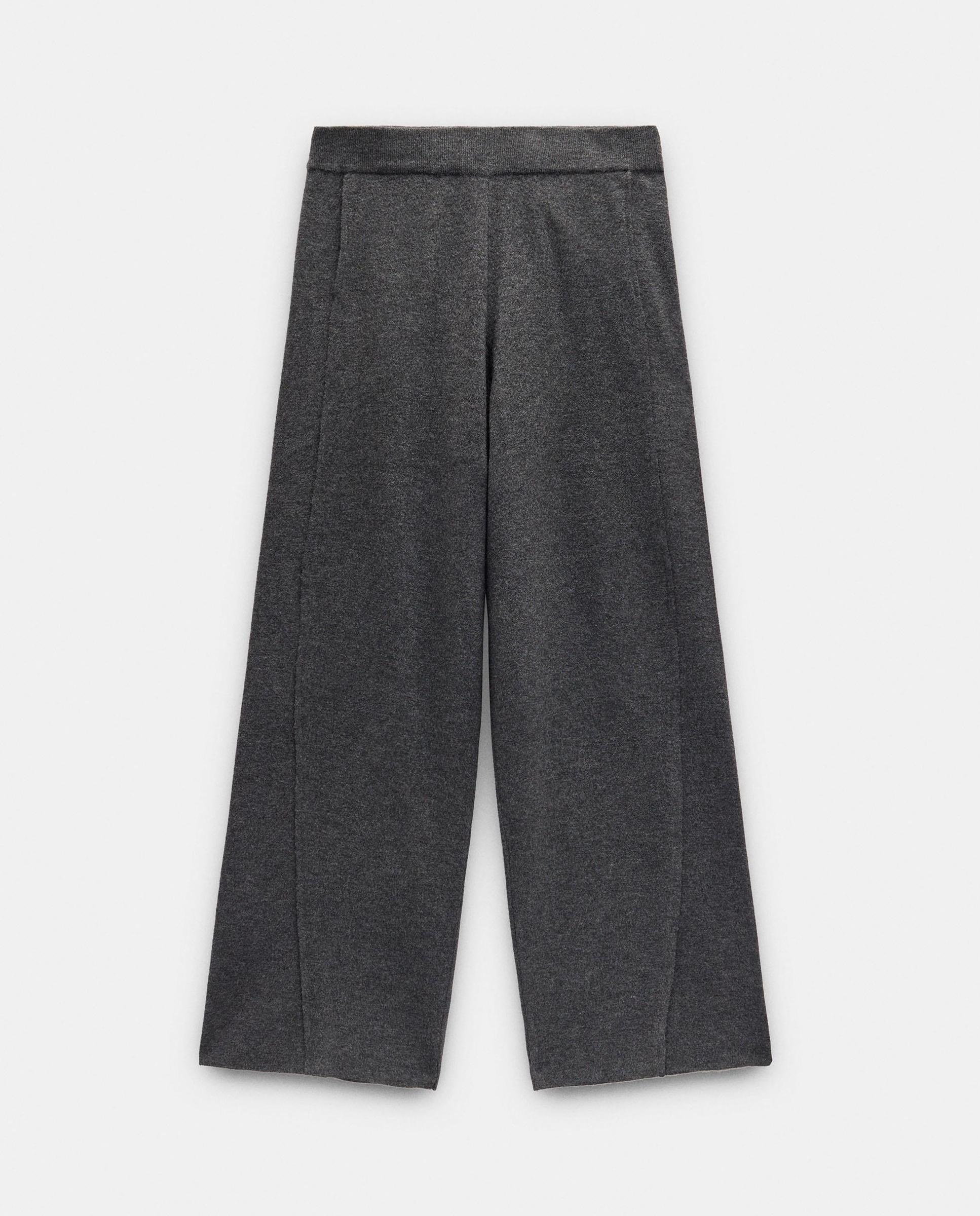 Imagen 5 de Pantalones rectos de mujer de punto con cintura elástica en liso - Parfois - Gris Gris