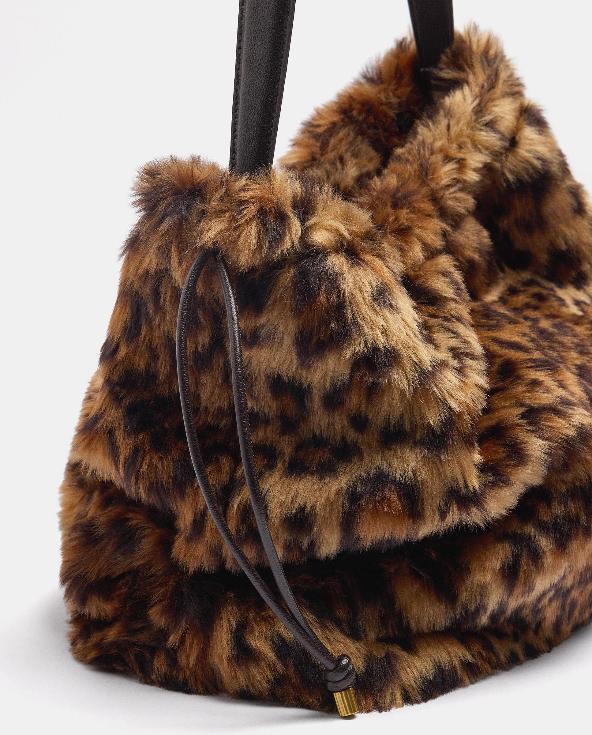 Bolso de hombro con pelito exterior y estampado animal print - Parfois - Multicolor Multicolor-3