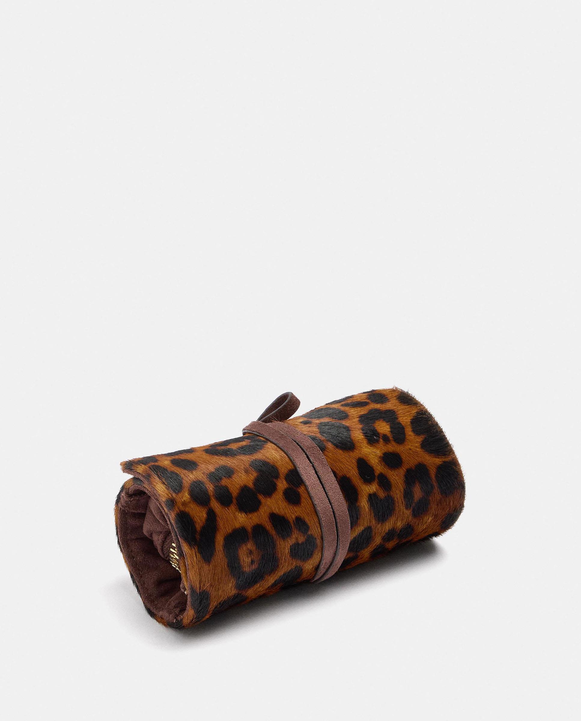 Joyero de viaje enrollable con cierre de cuerda y estampado animal print - Parfois - Marrón Marrón-2