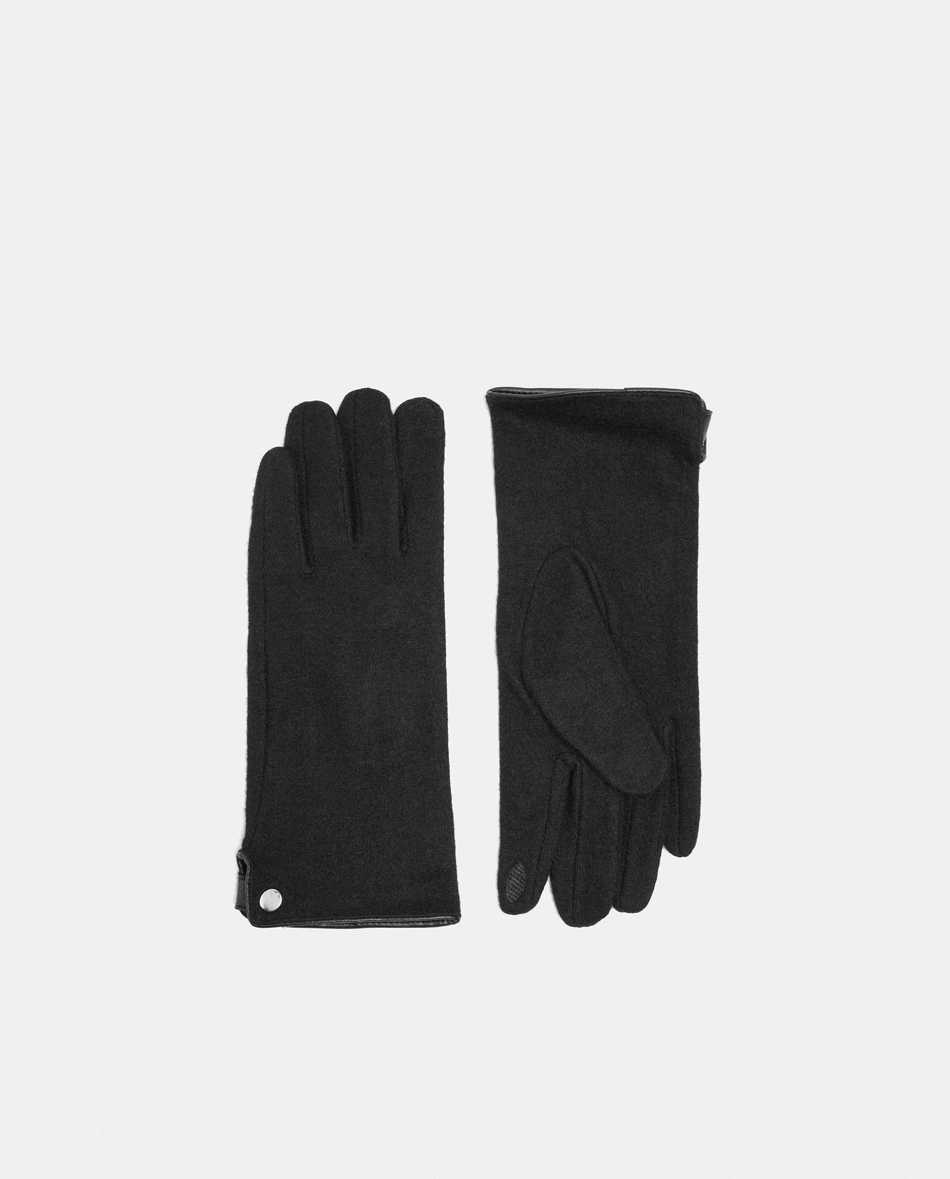 Guantes de punto de mujer 100% lana en liso - Parfois - Negro Negro-1