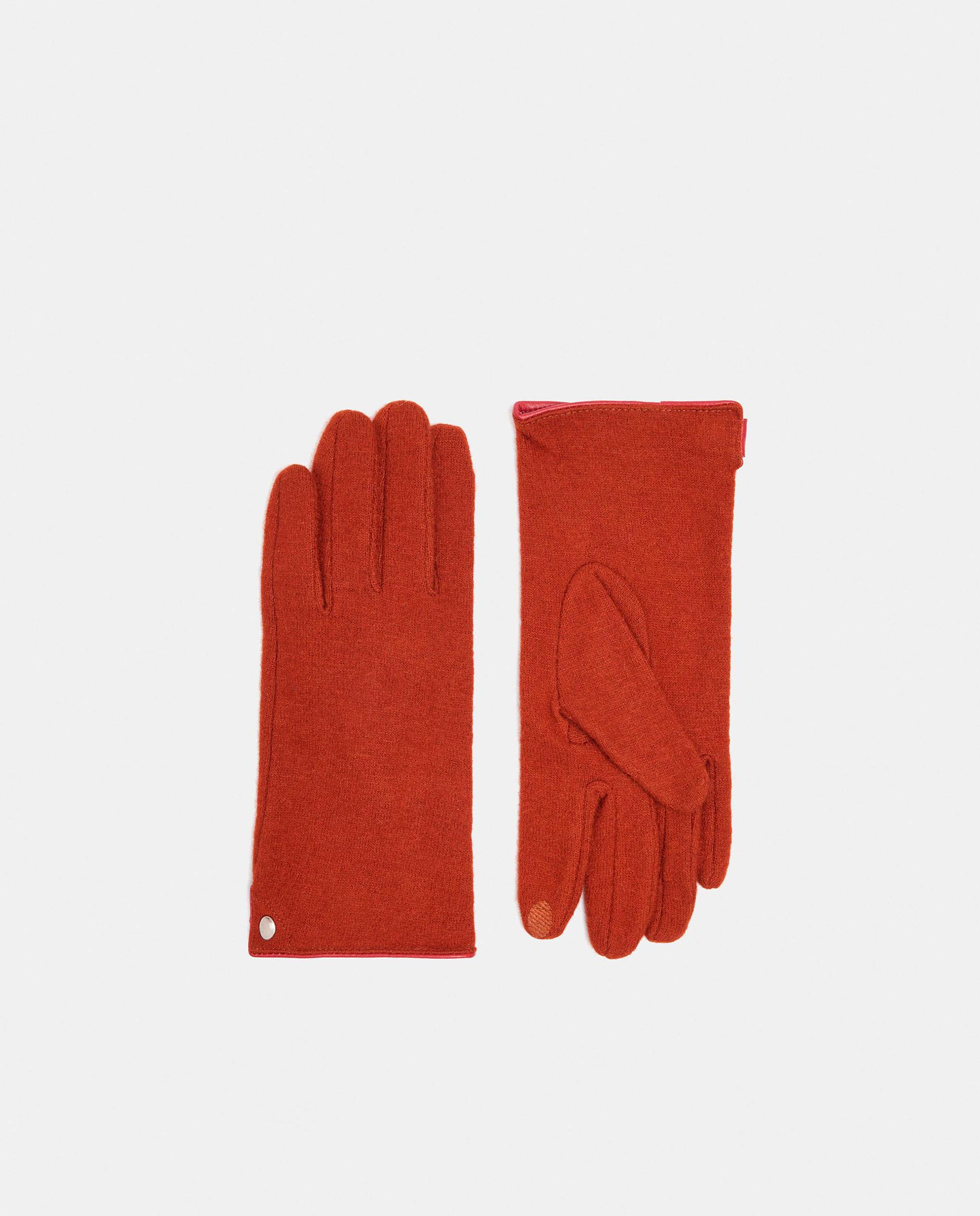 Guantes de punto de mujer 100% lana en liso - Parfois - Rojo Rojo-1