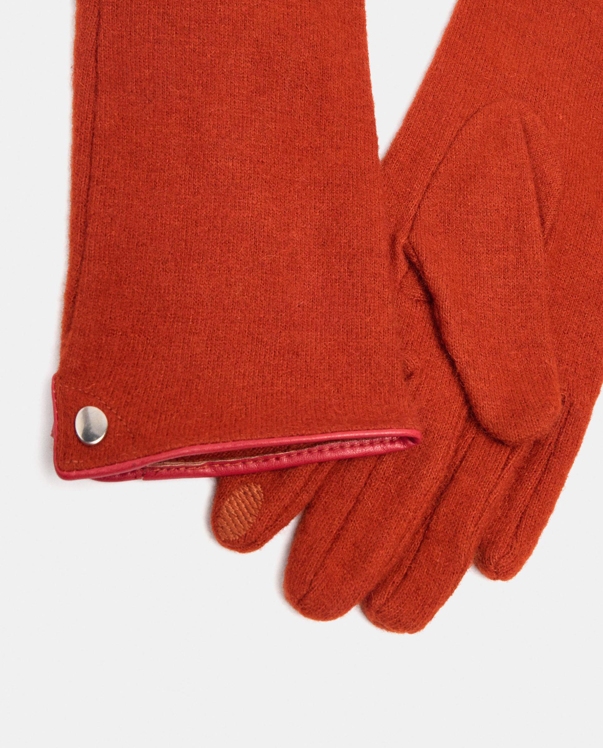 Guantes de punto de mujer 100% lana en liso - Parfois - Rojo Rojo-3
