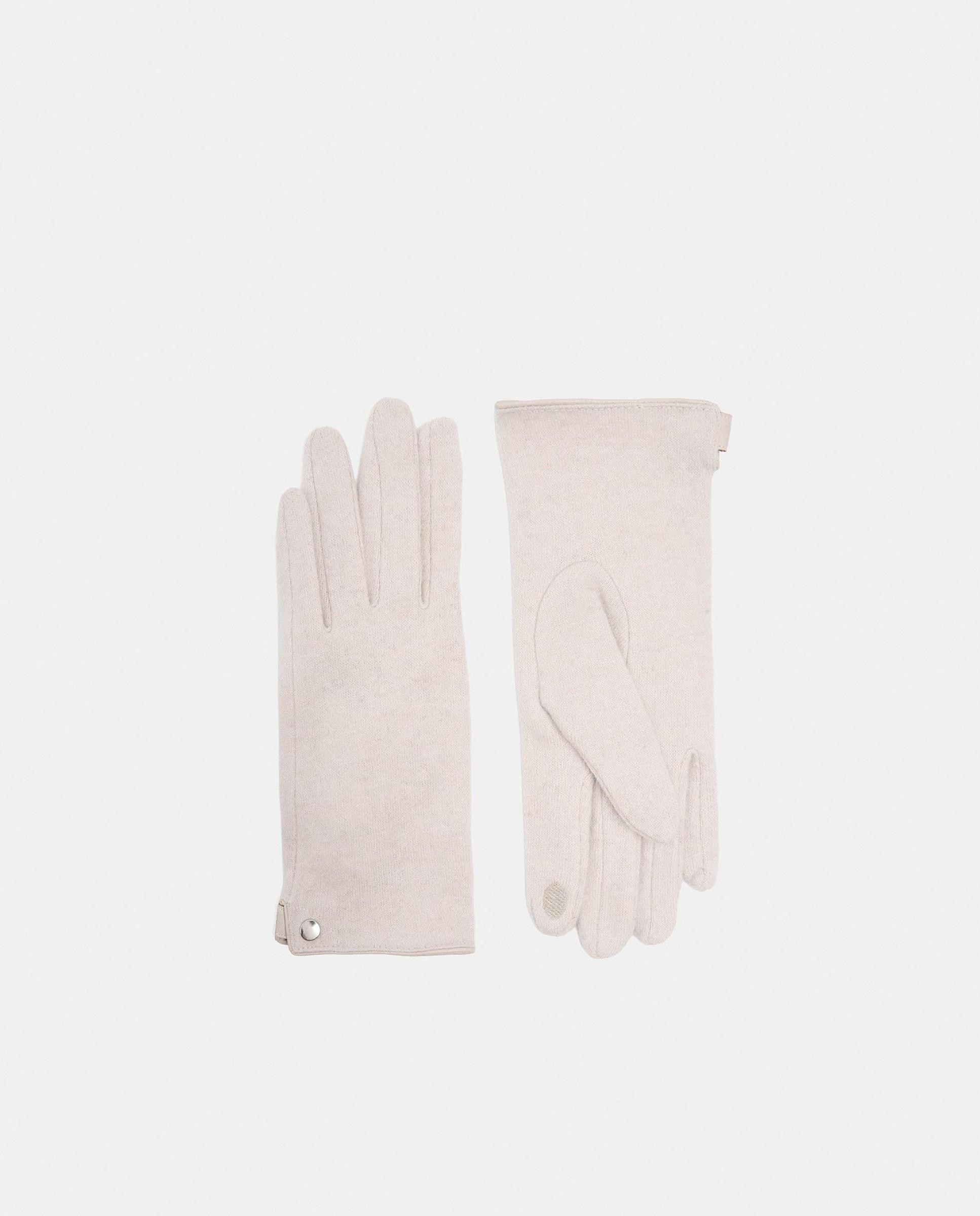 Imagen 0 de Guantes de punto de mujer 100% lana en liso Crudo