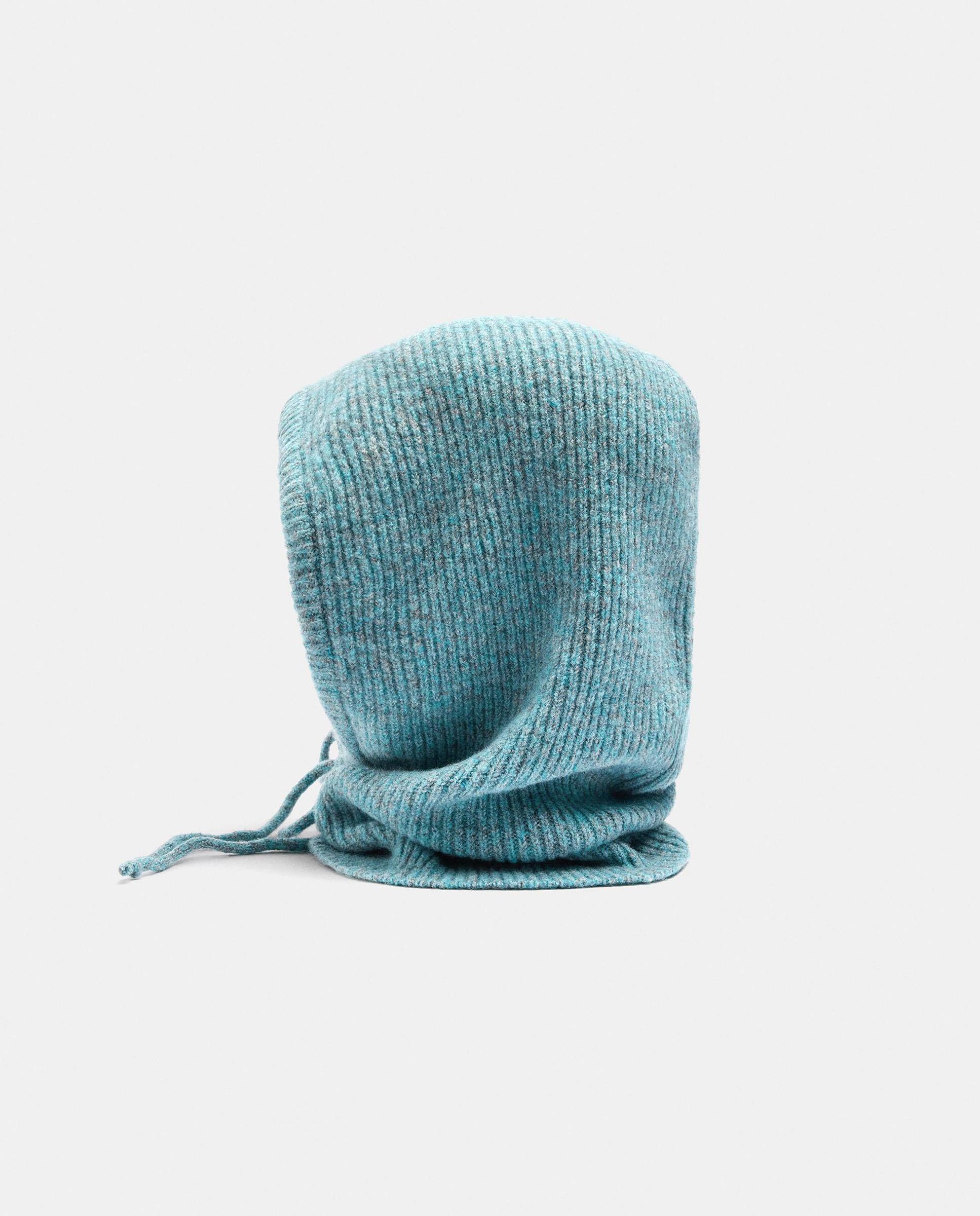 Gorro de mujer con cordón ajustable en liso - Parfois - Azul Azul-1