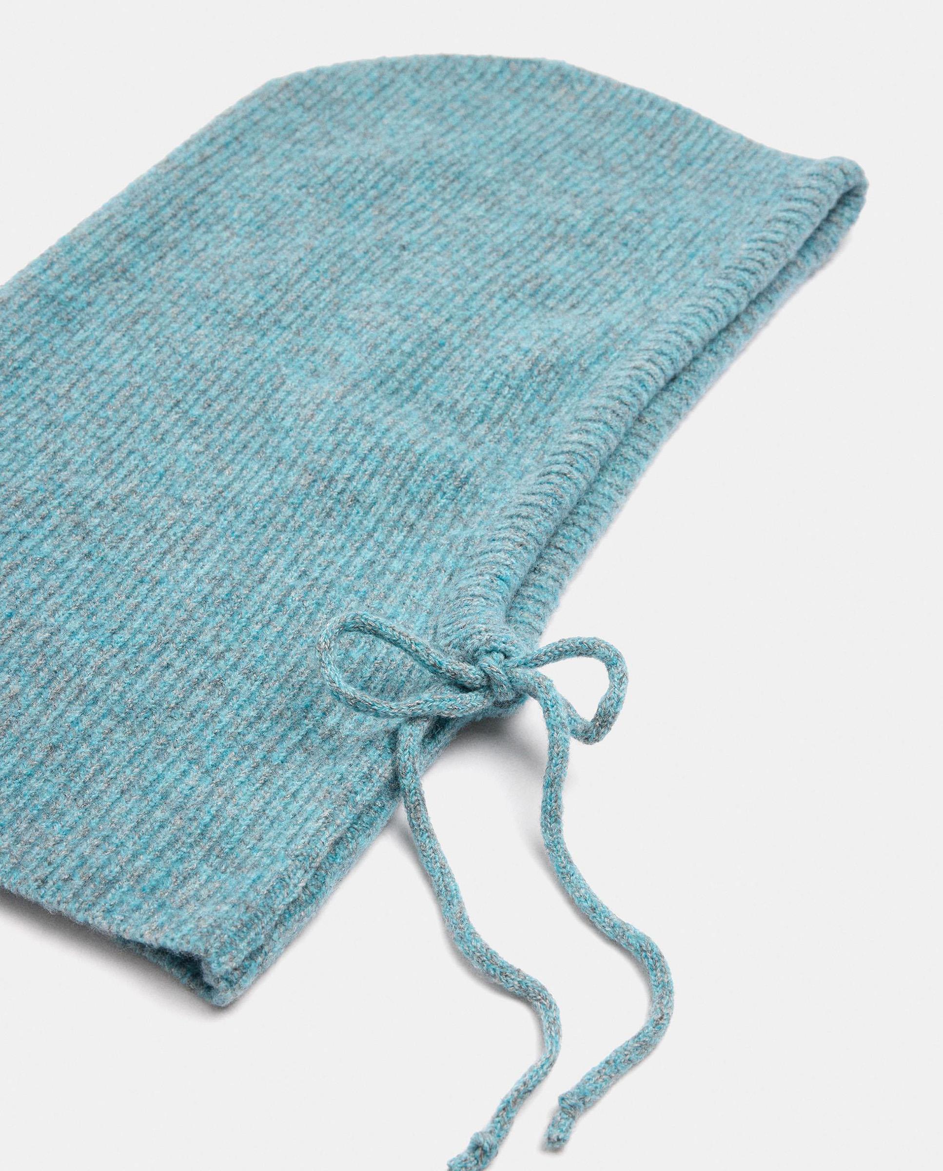 Gorro de mujer con cordón ajustable en liso - Parfois - Azul Azul-3