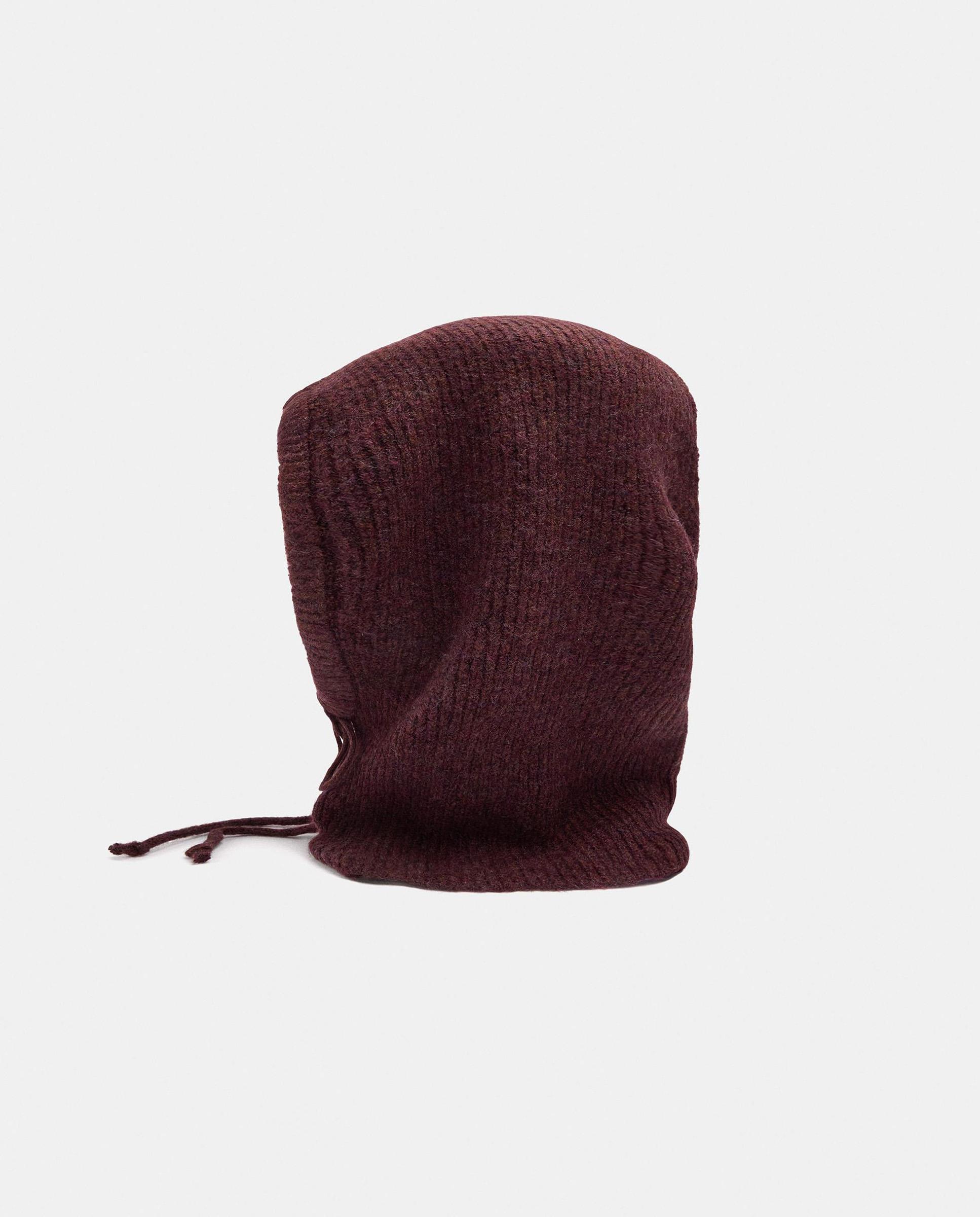 Gorro de mujer con cordón ajustable en liso - Parfois - Burdeos Burdeos-1