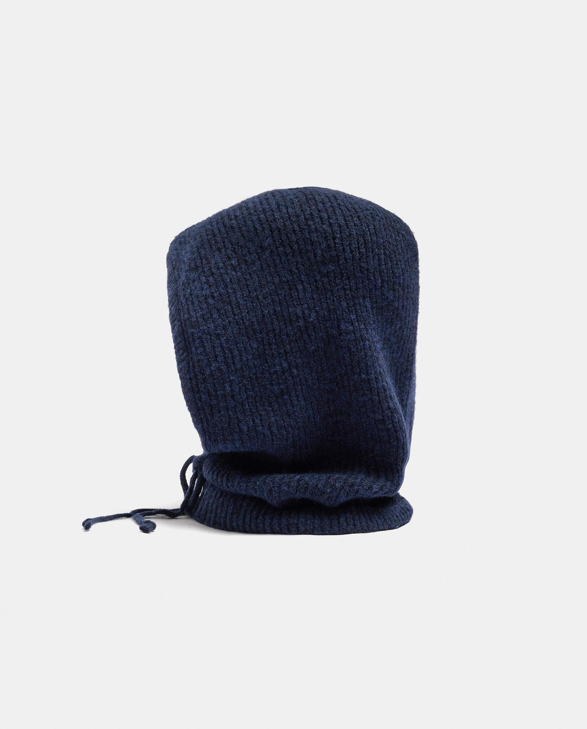 Gorro de mujer con cordón ajustable en liso - Parfois - Azul marino Azul marino-1