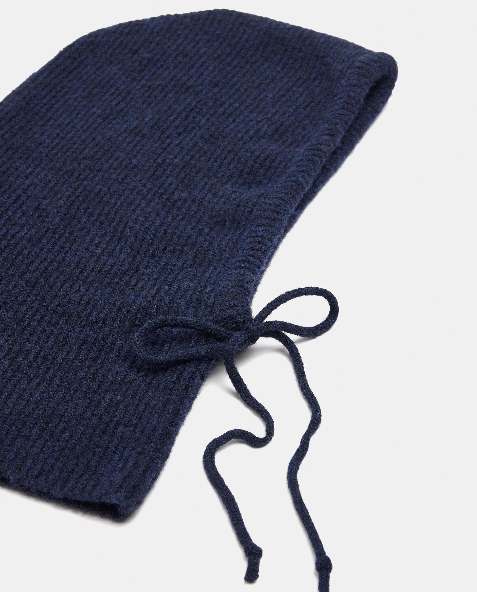 Gorro de mujer con cordón ajustable en liso - Parfois - Azul marino Azul marino-3