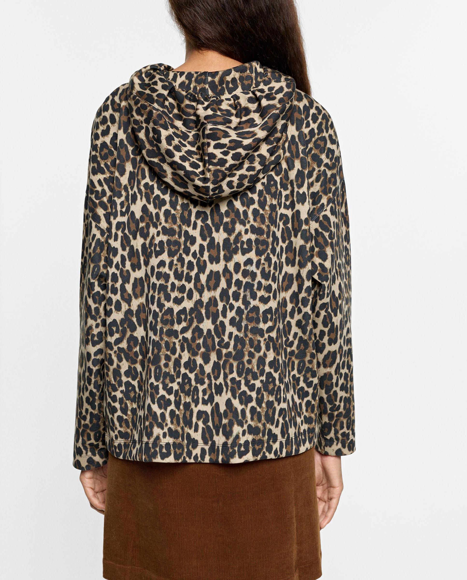 Sudadera de mujer con capucha y estampado animal print - Parfois - Multicolor Multicolor-4